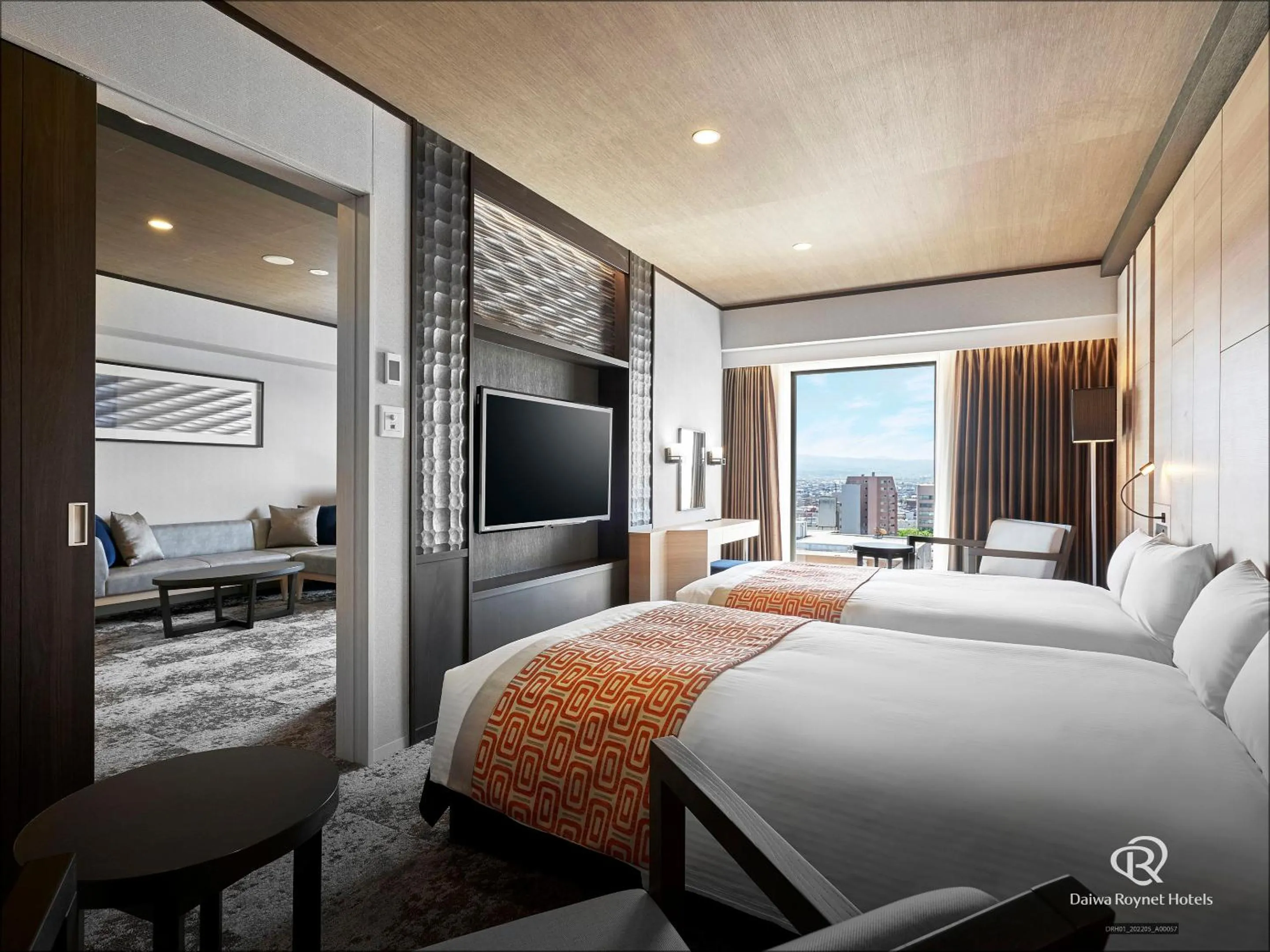 Photo of the whole room, Bed in Daiwa Roynet Hotel Aomori