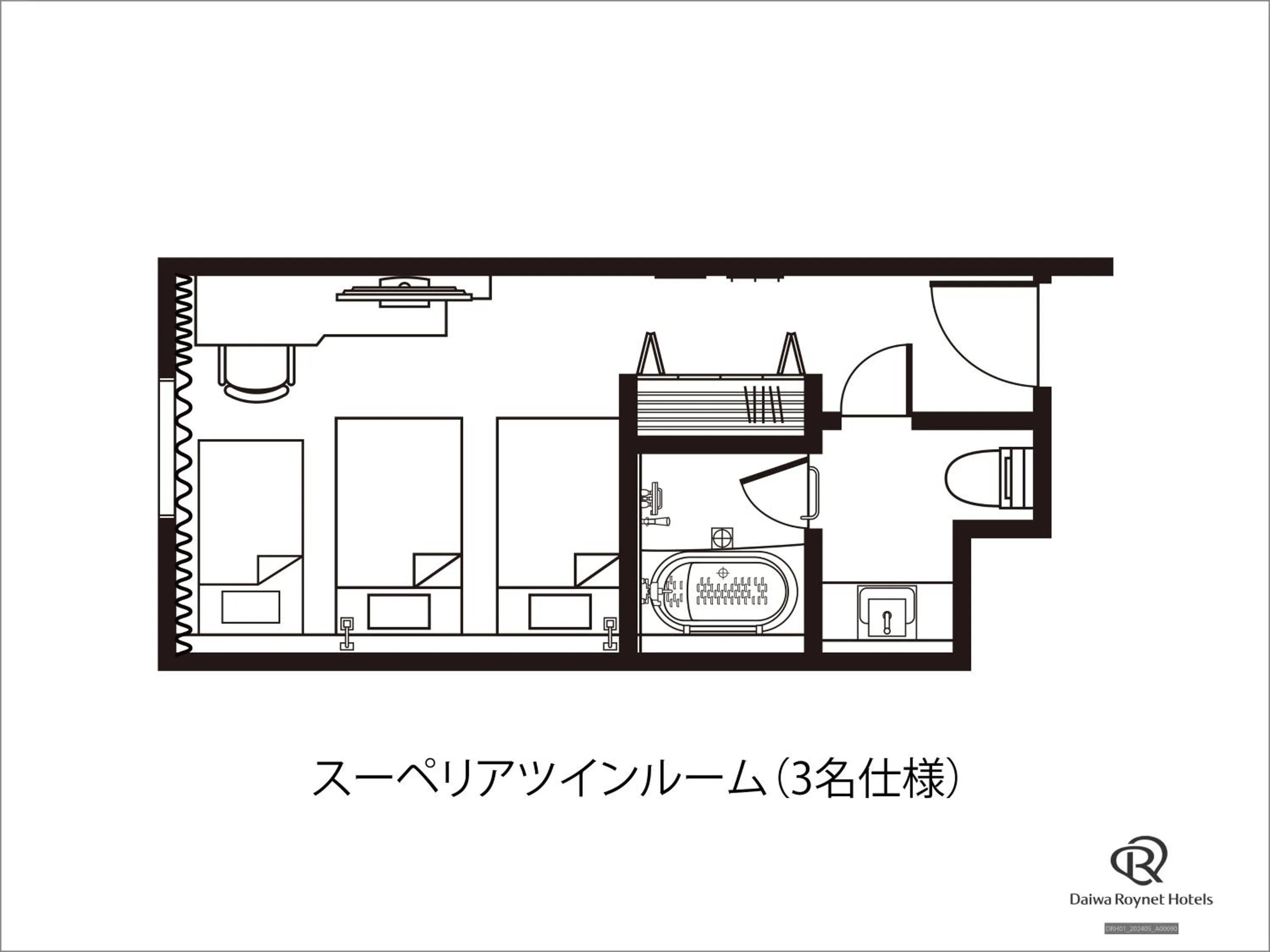 Floor plan in Daiwa Roynet Hotel Aomori