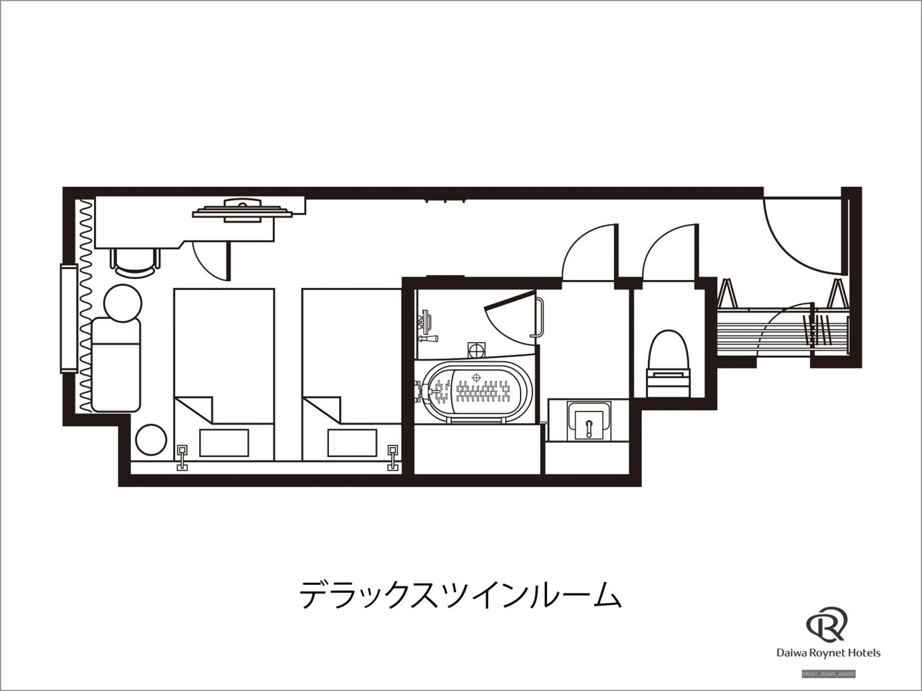 Photo of the whole room in Daiwa Roynet Hotel Aomori