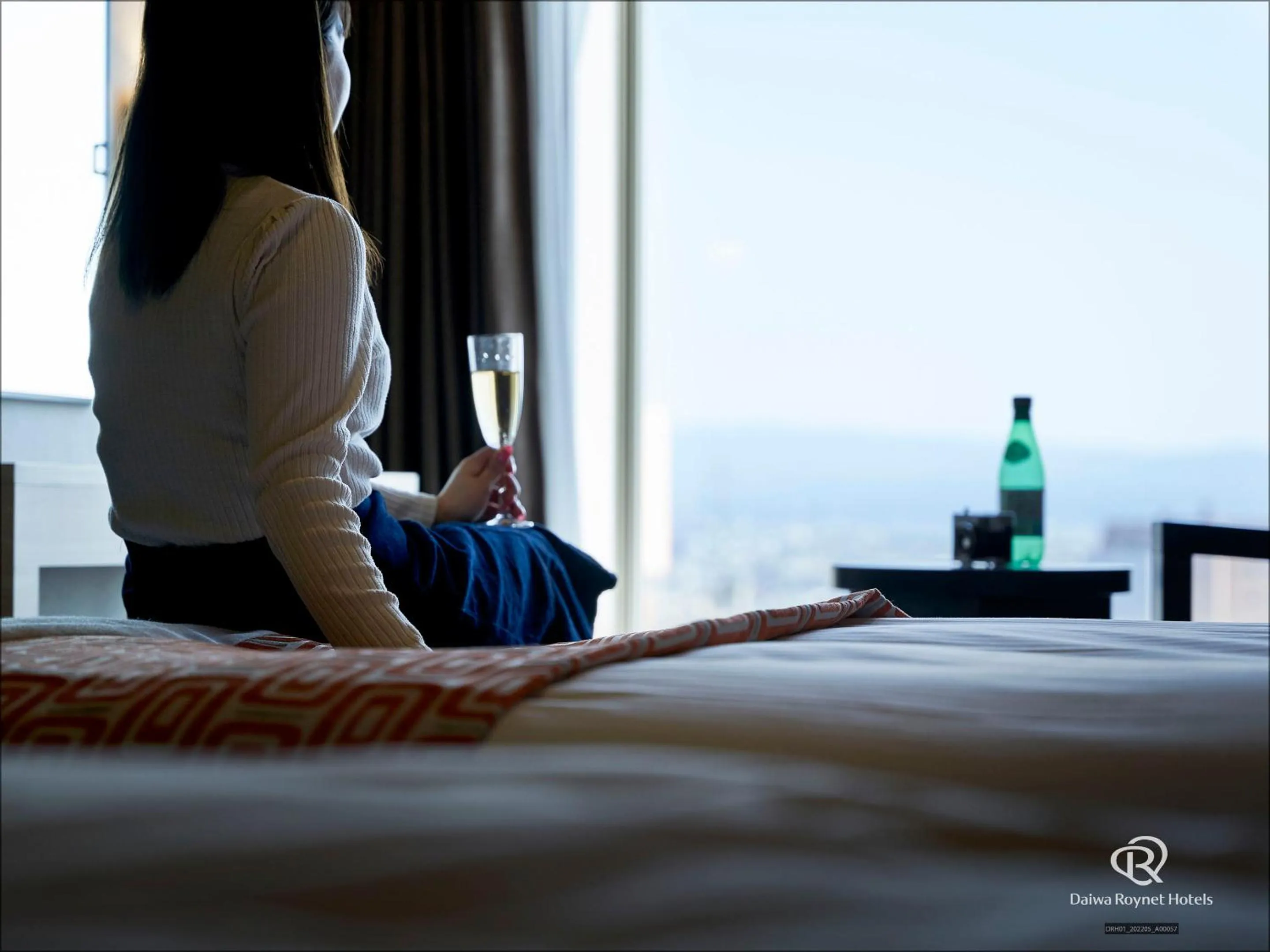 View (from property/room), Bed in Daiwa Roynet Hotel Aomori