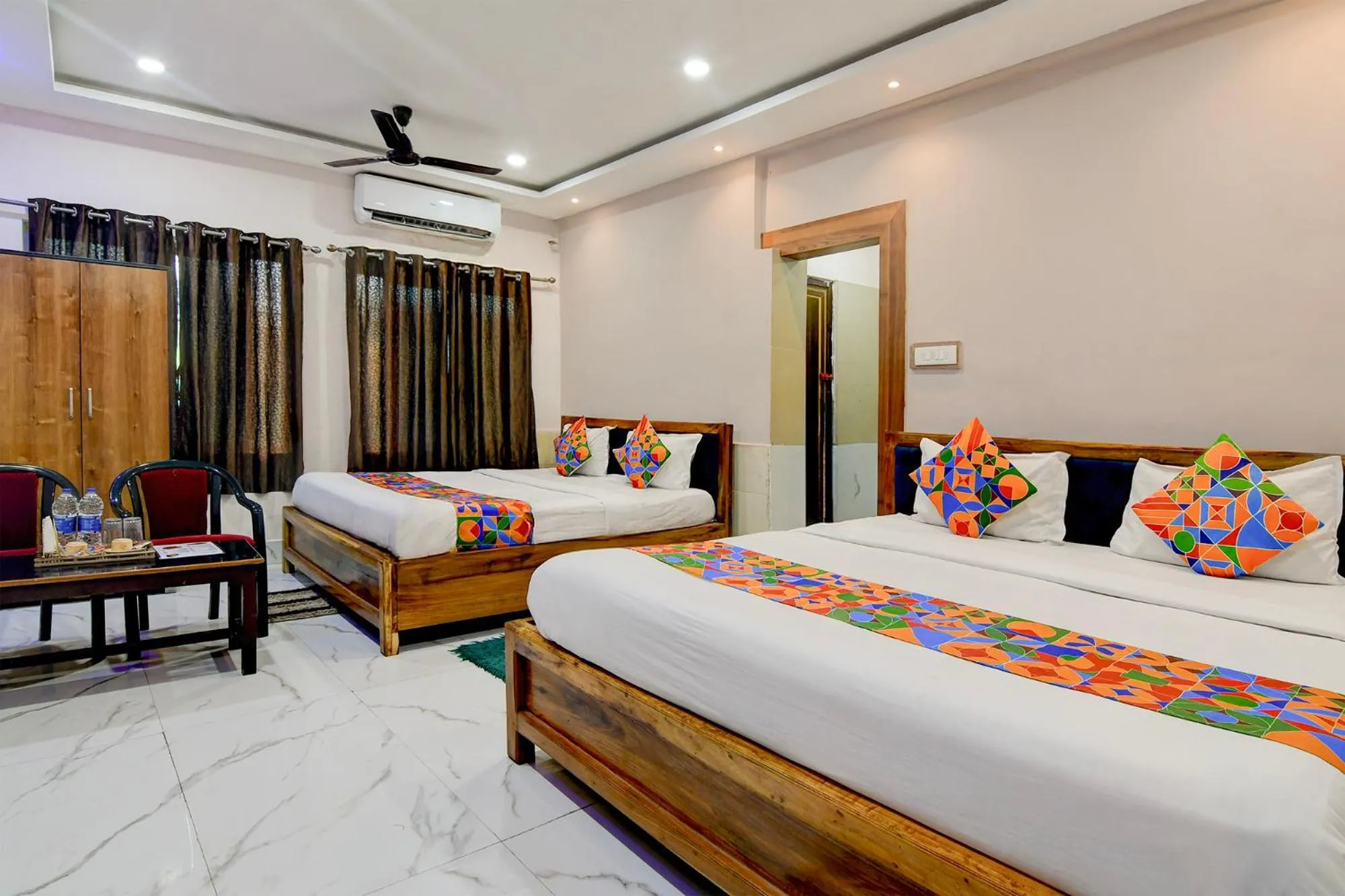 Bed in FabHotel Seven Inn