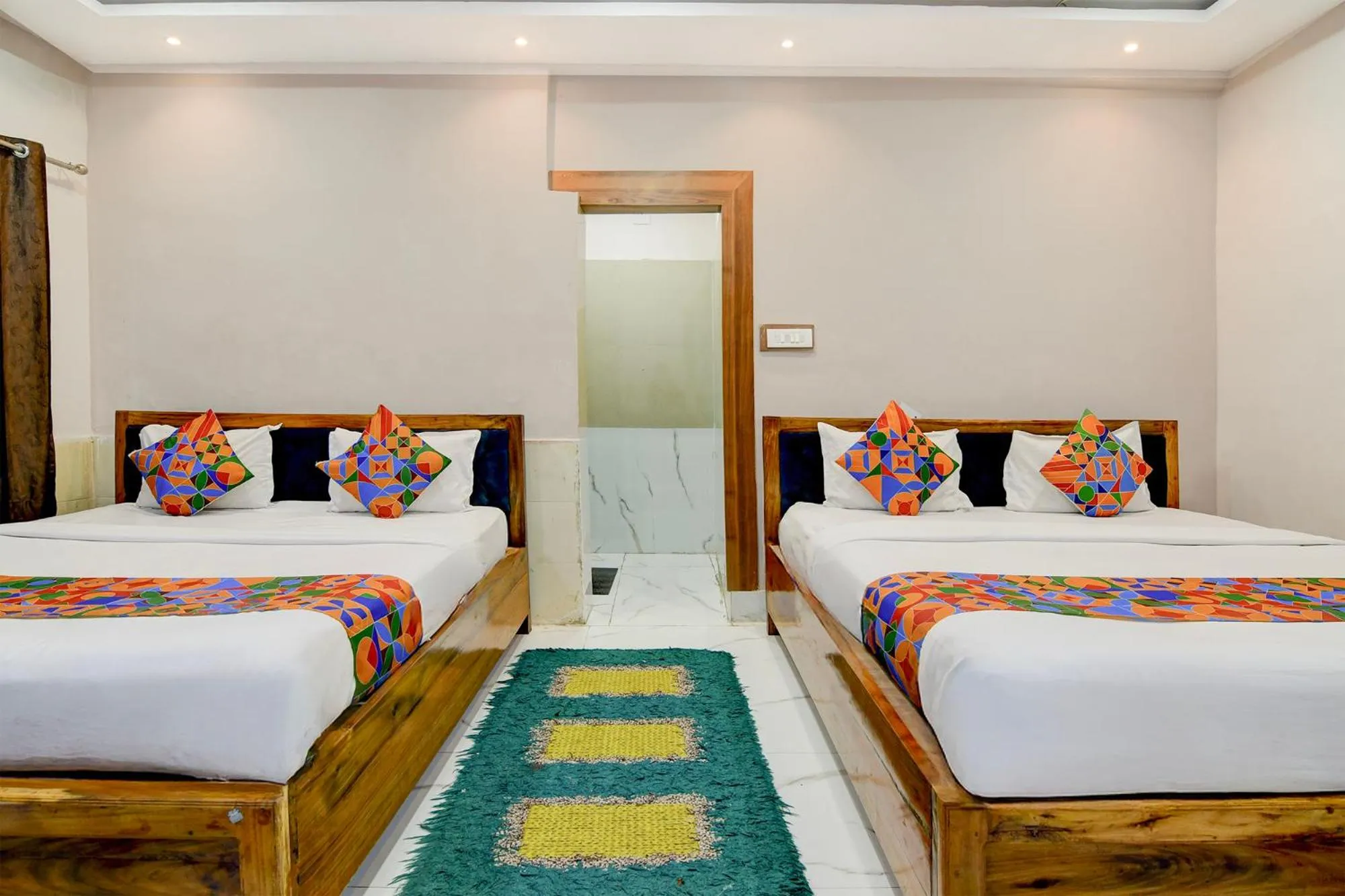 Bed in FabHotel Seven Inn