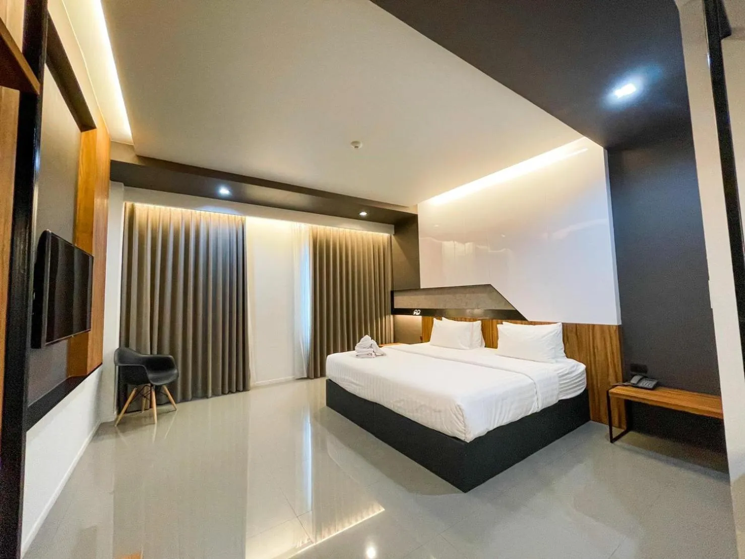 Bed in 9D Sport Hotel