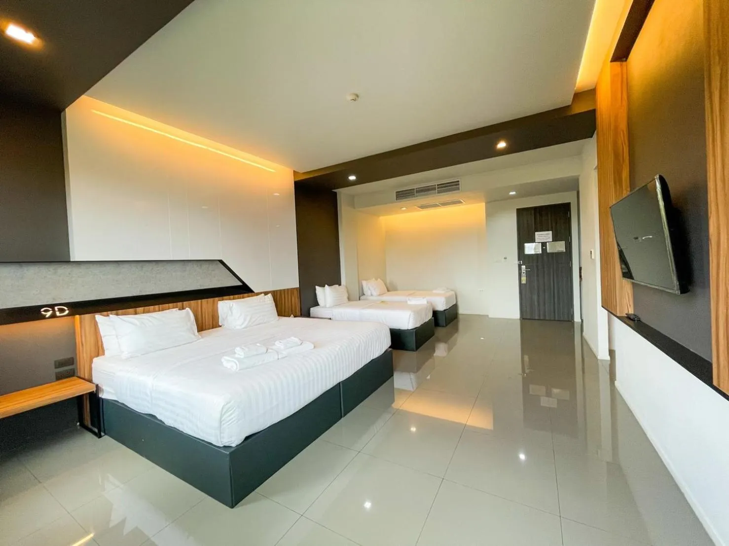 Bed in 9D Sport Hotel