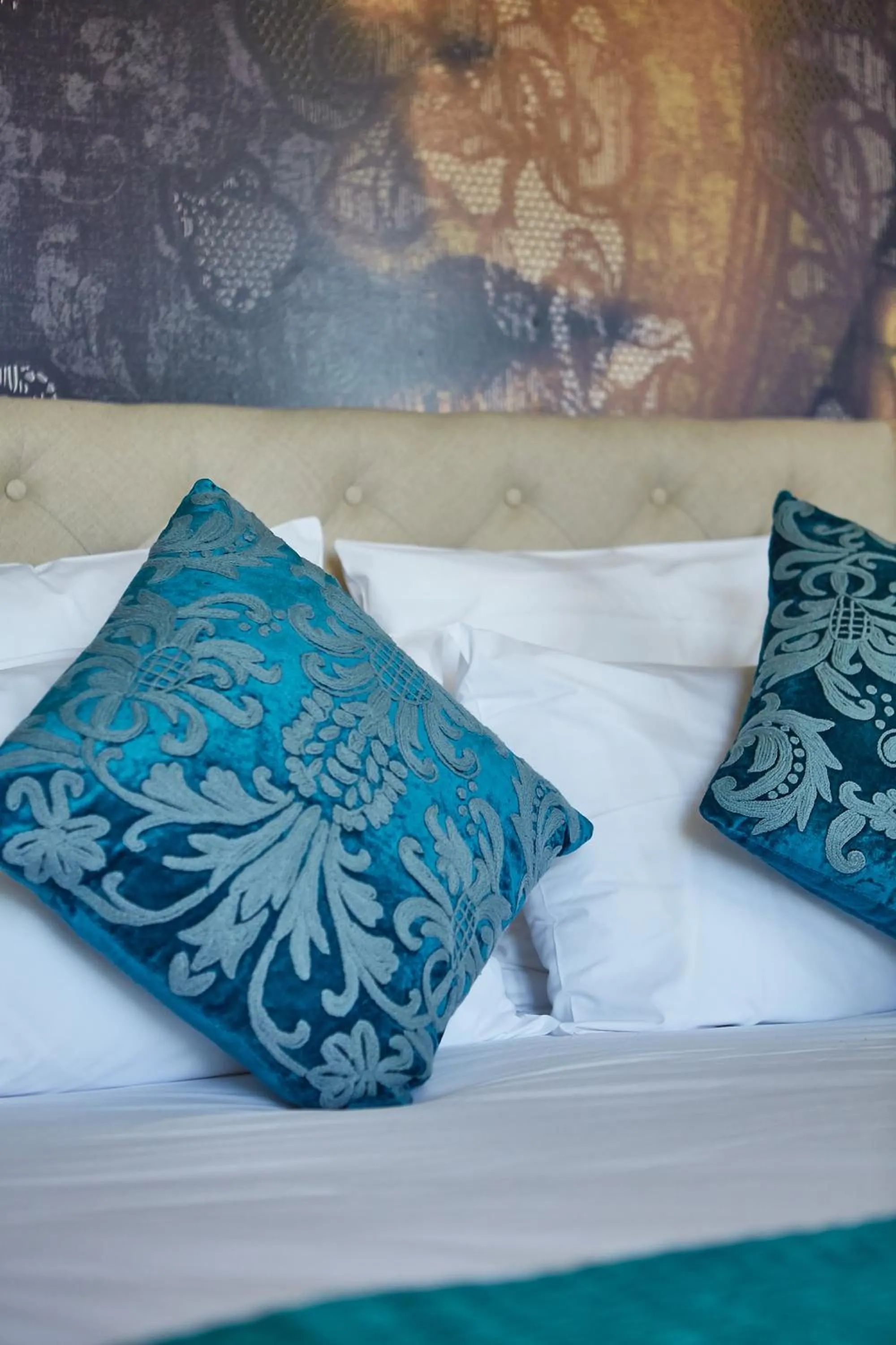 Decorative detail, Bed in Domaine de la Fauvriere