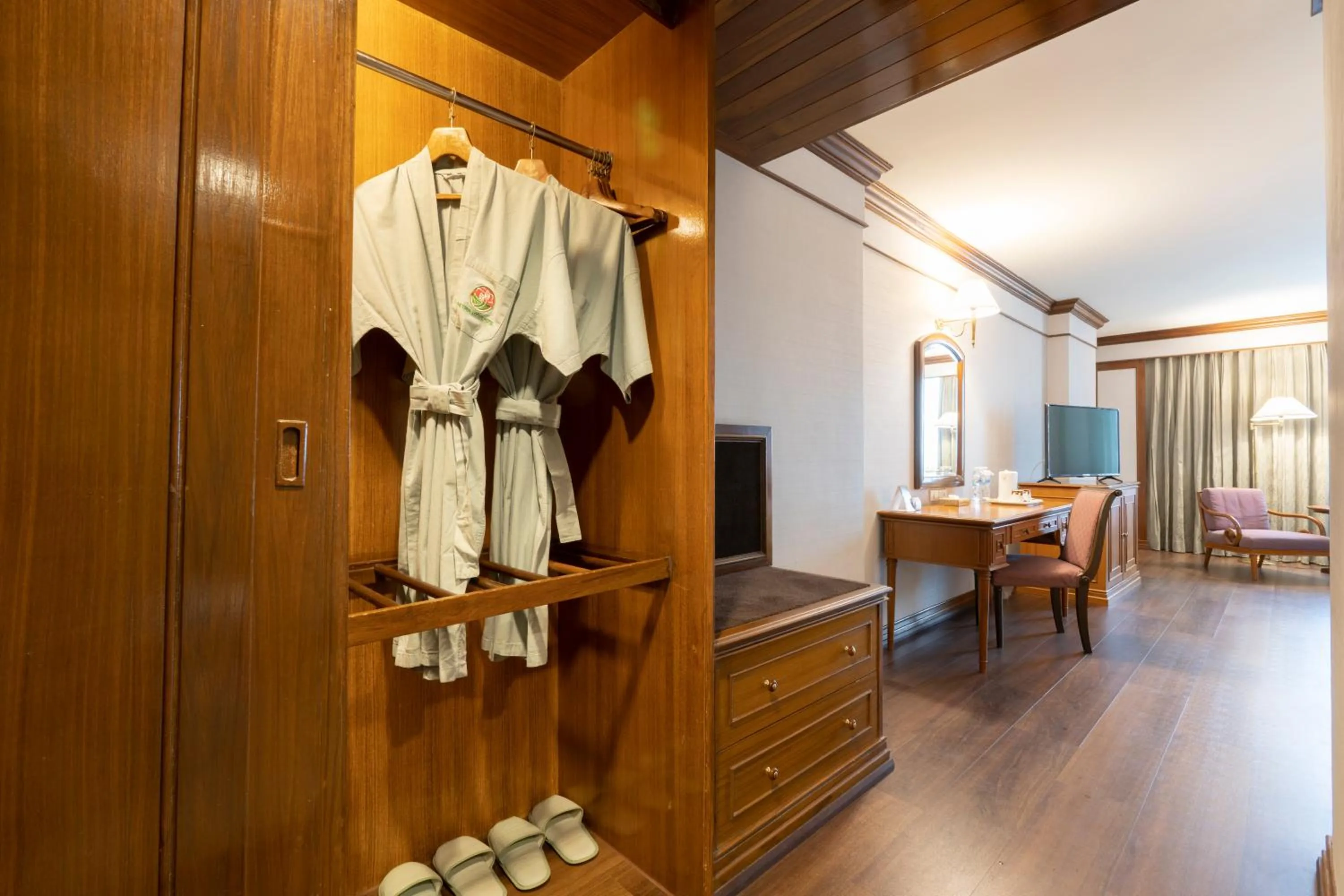 wardrobe in The Twin Lotus Hotel