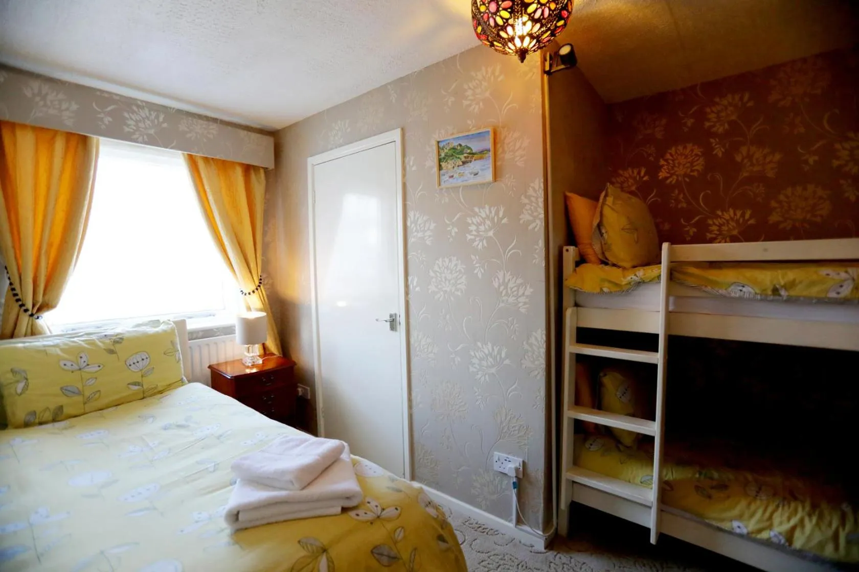 Bedroom, Bed in Bryn Woodlands House