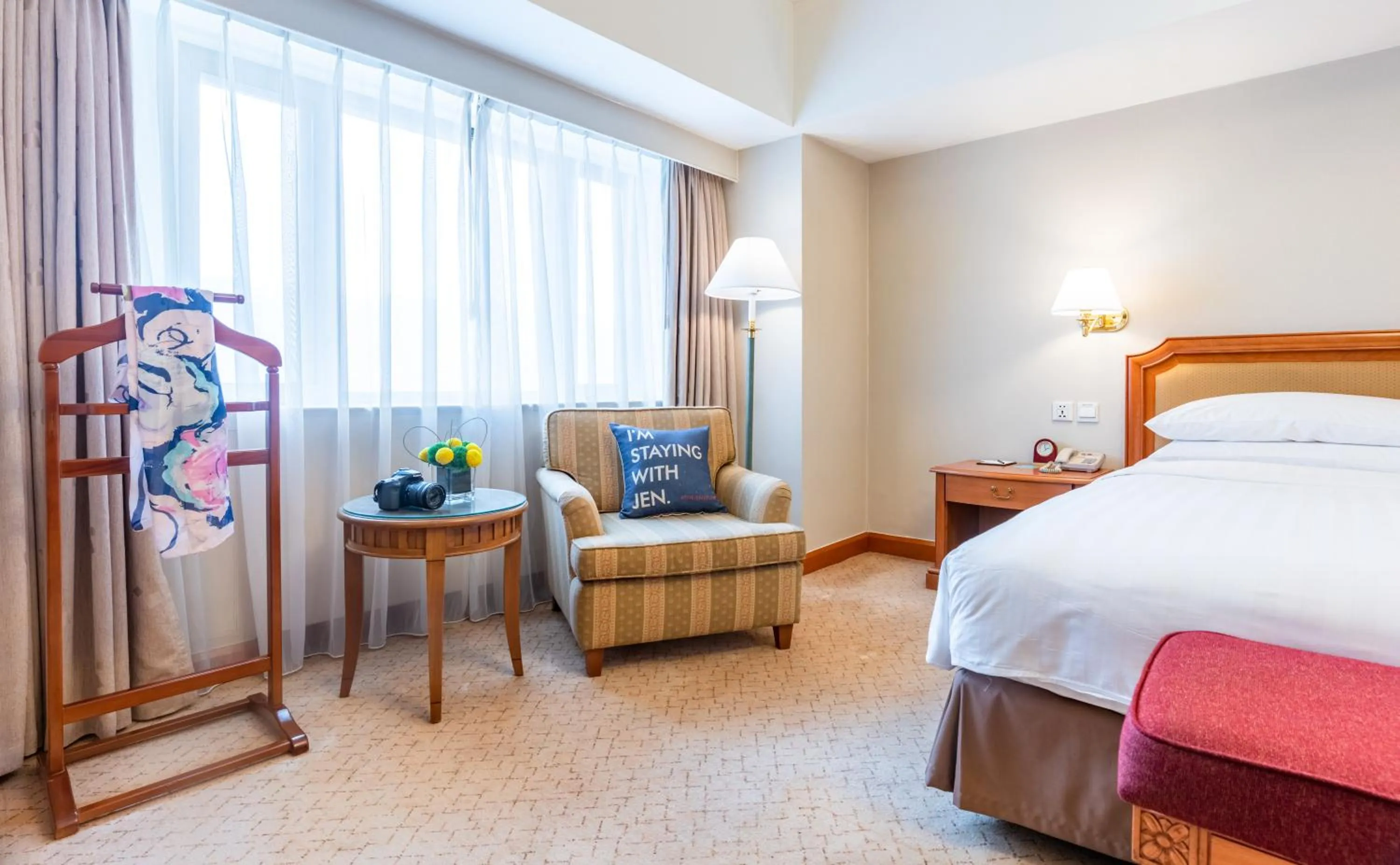 View (from property/room), Bed in JEN Shenyang by Shangri-La