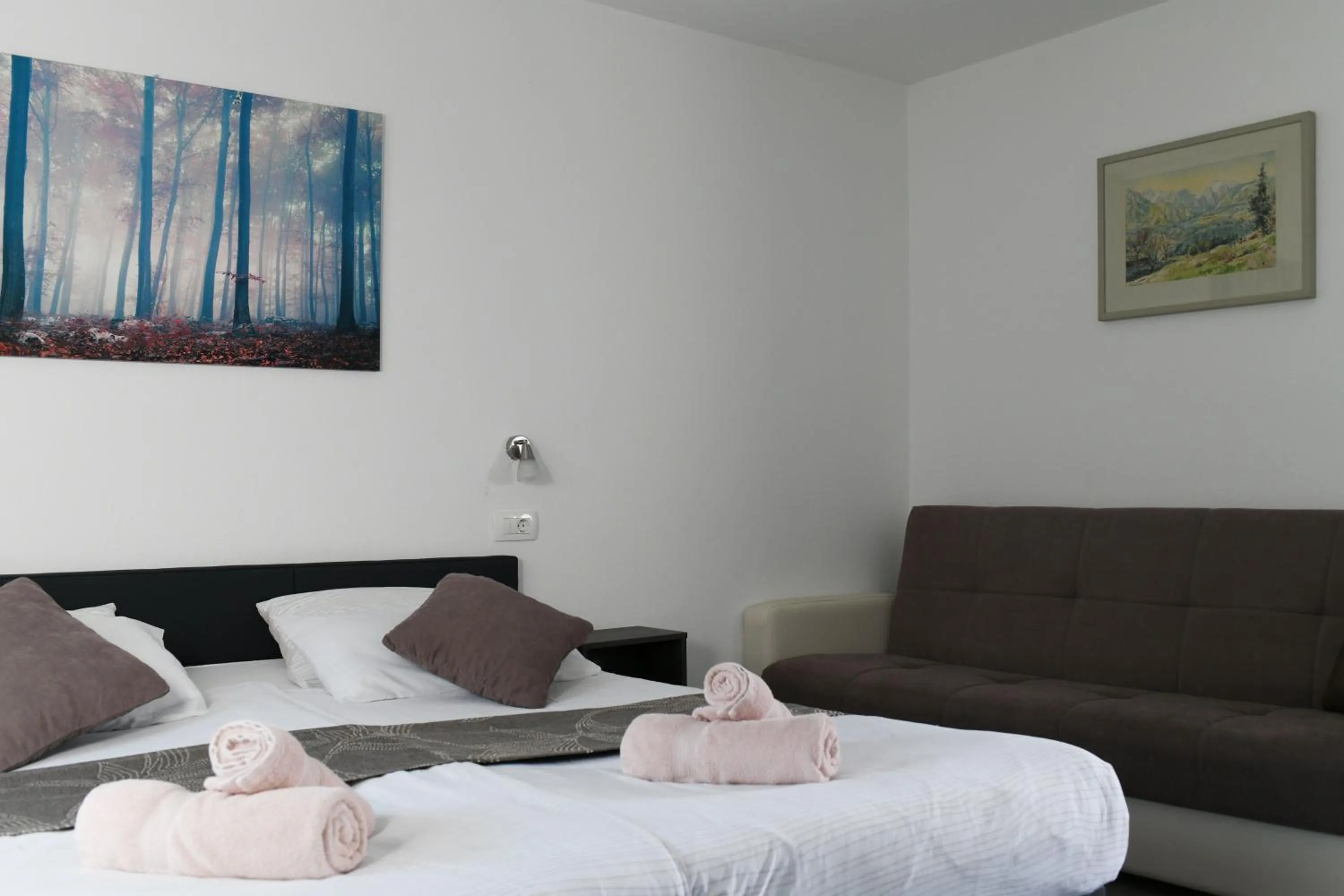 Seating area, Bed in Resort Vidmar near Bled - rooms Vidmar