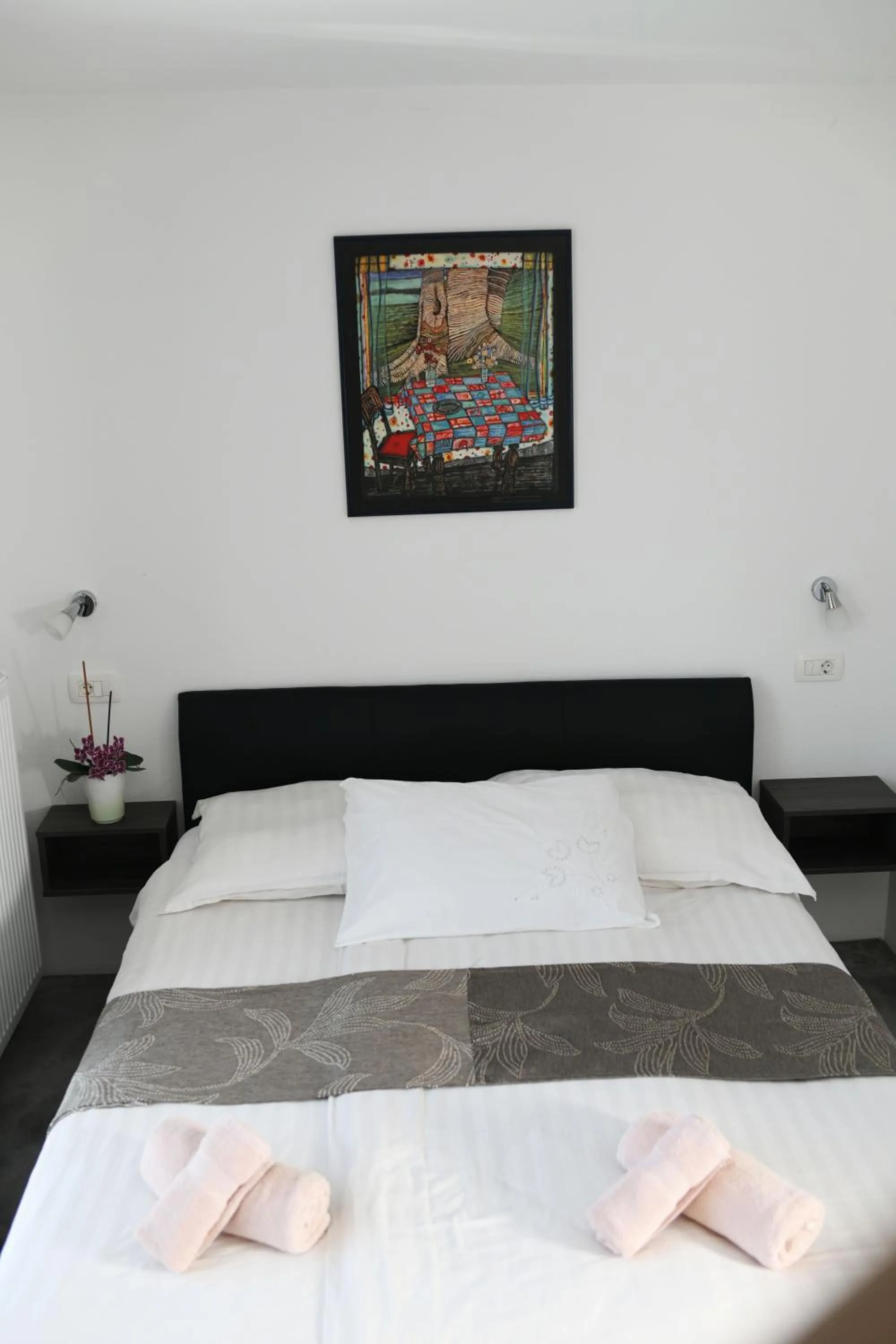 Bedroom, Bed in Resort Vidmar near Bled - rooms Vidmar