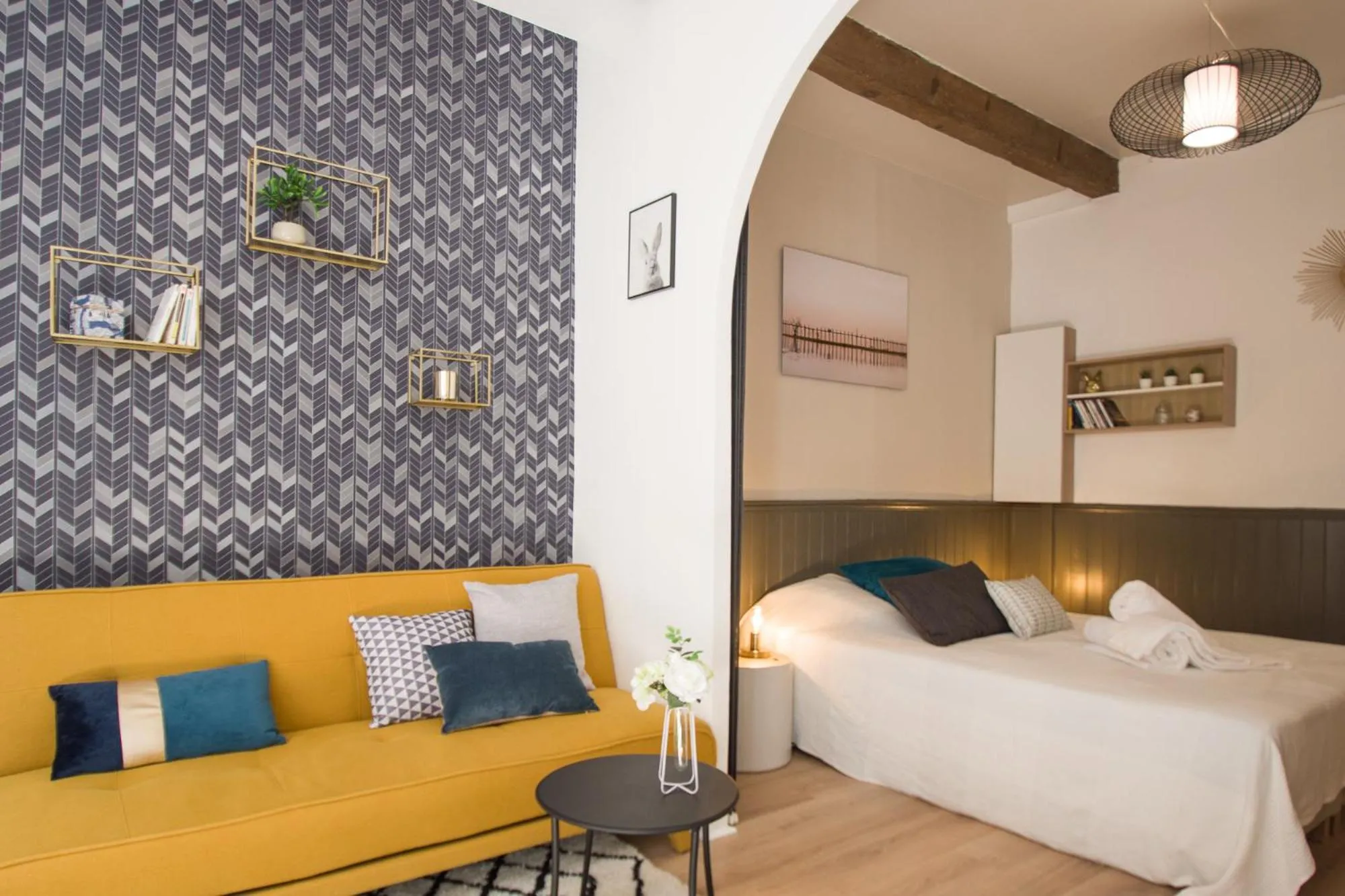 Living room, Bed in La Dame du Taur by Cocoonr