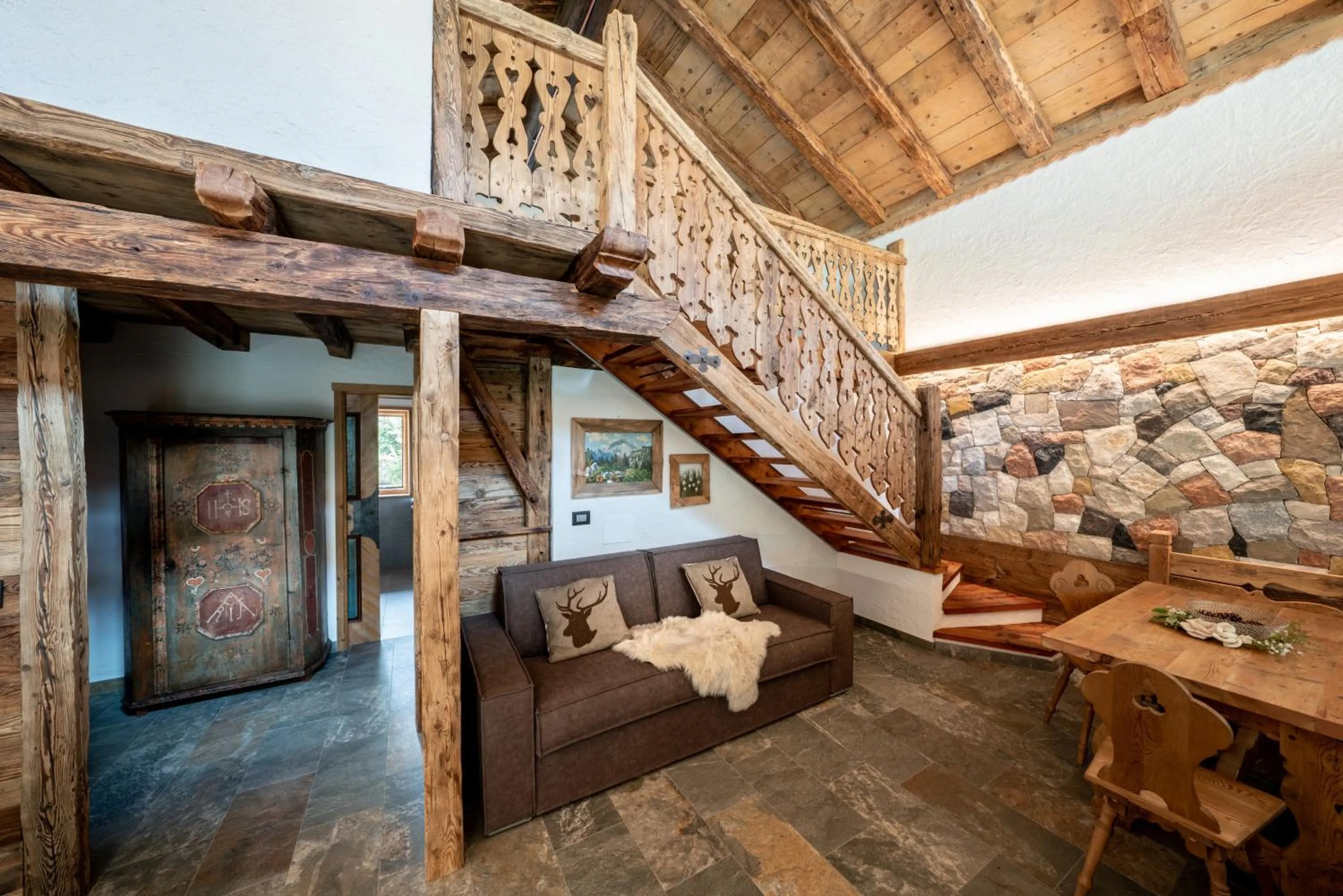 Living room in Camping Catinaccio Rosengarten