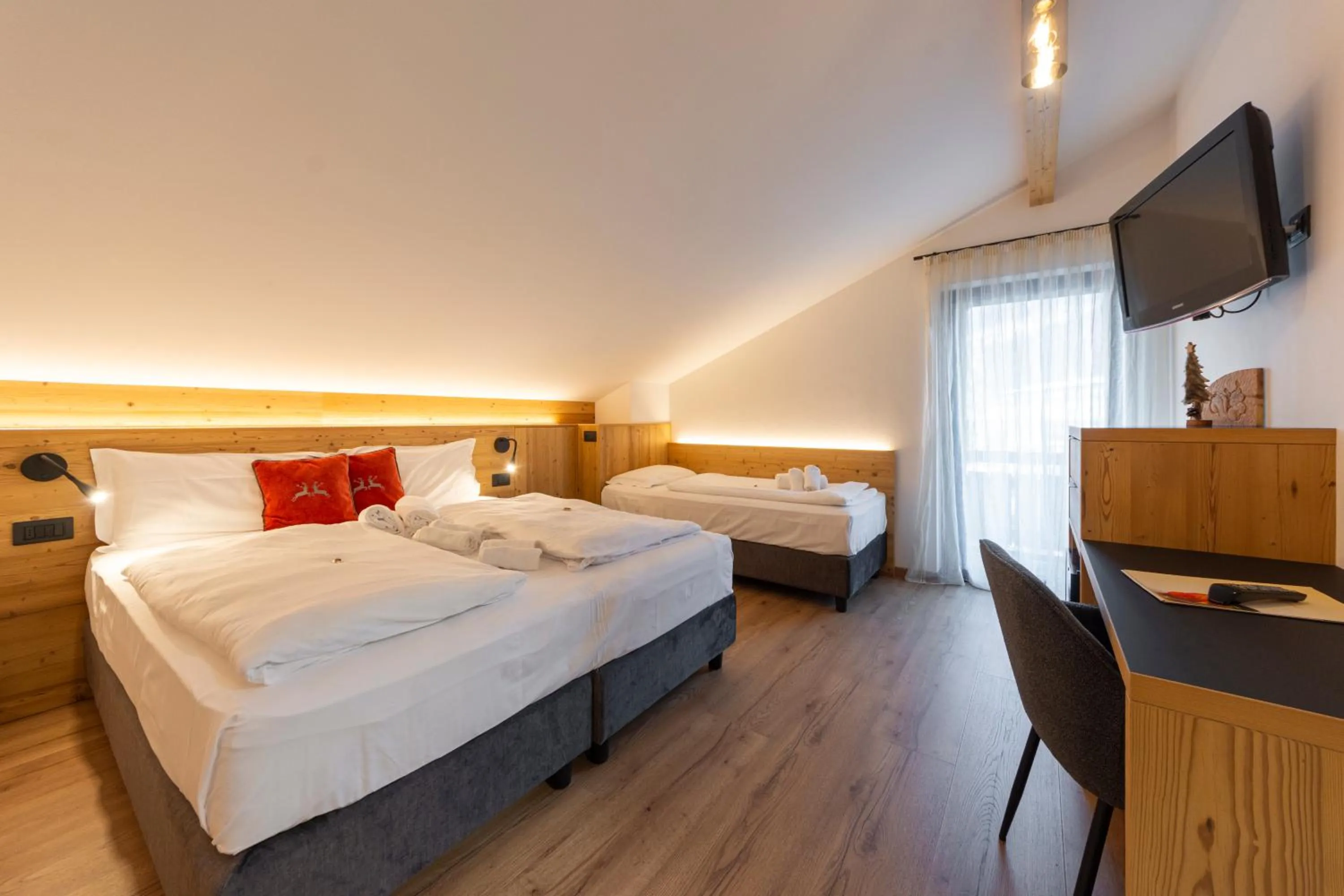 Bed in Hotel Ciampian