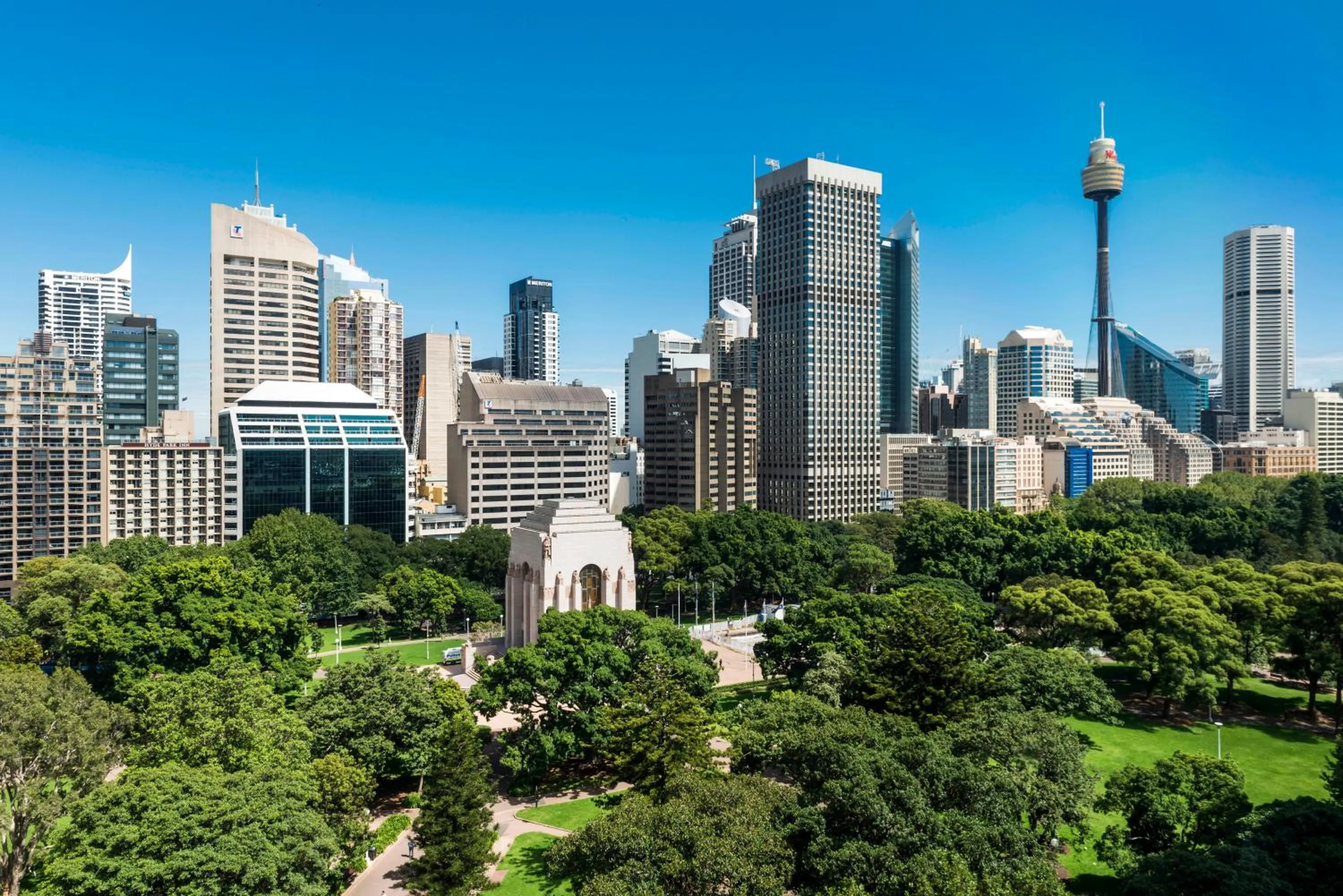 City view in Oaks Sydney Hyde Park Suites