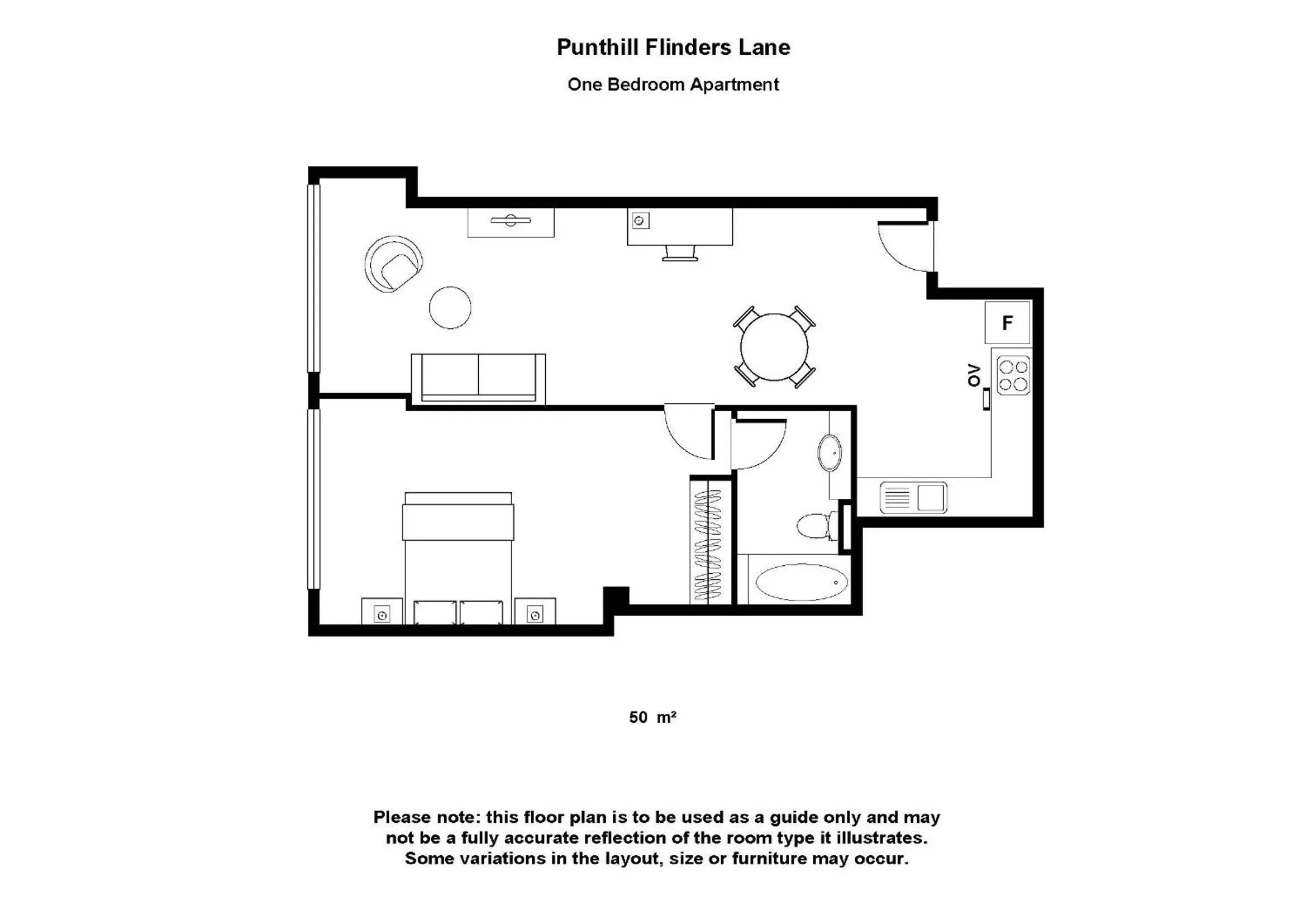 Floor plan in Punthill Apartment Hotel - Flinders Lane