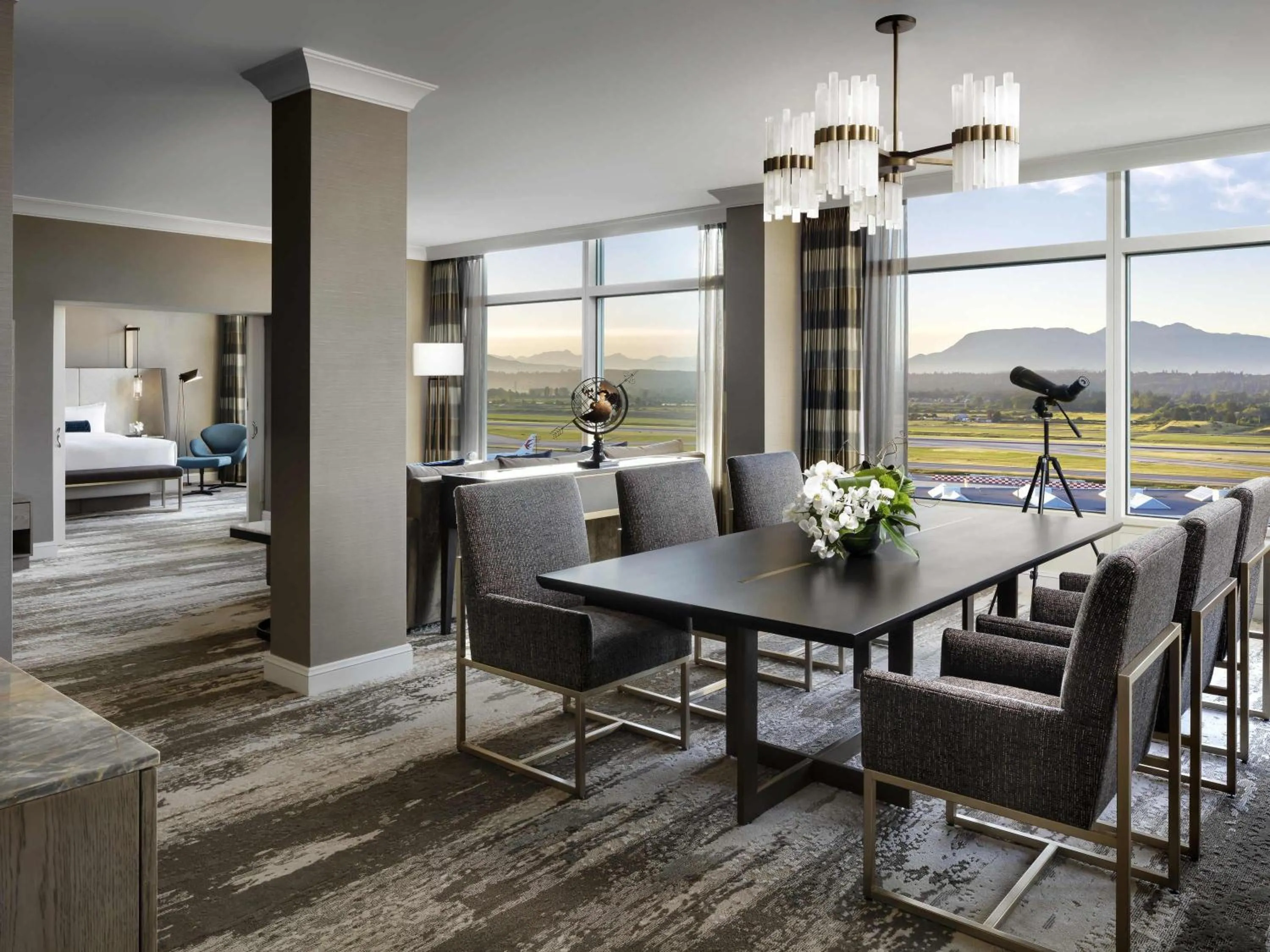 Bedroom in Fairmont Vancouver Airport In-Terminal Hotel