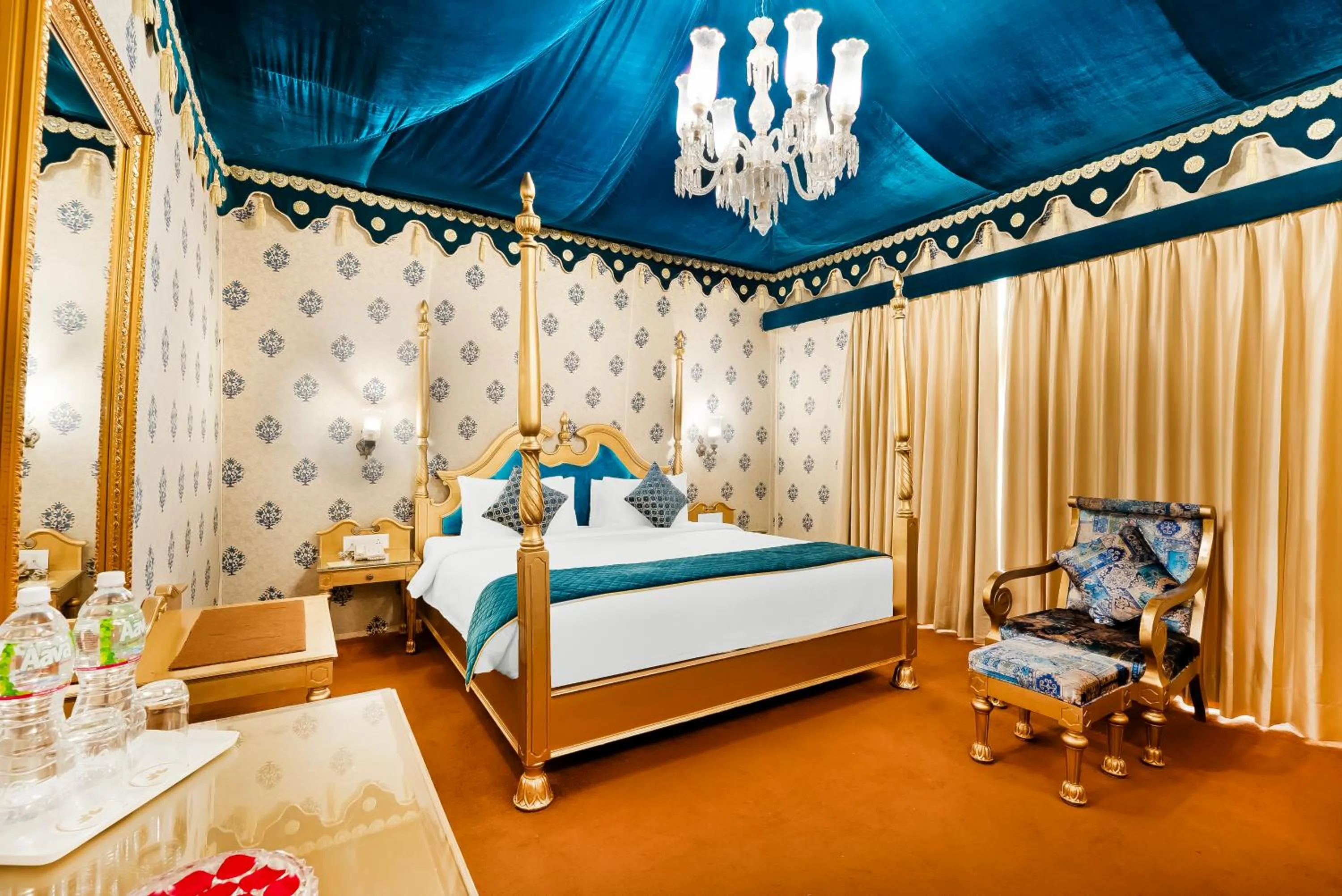 Bed in Rajasthali Resort & Spa
