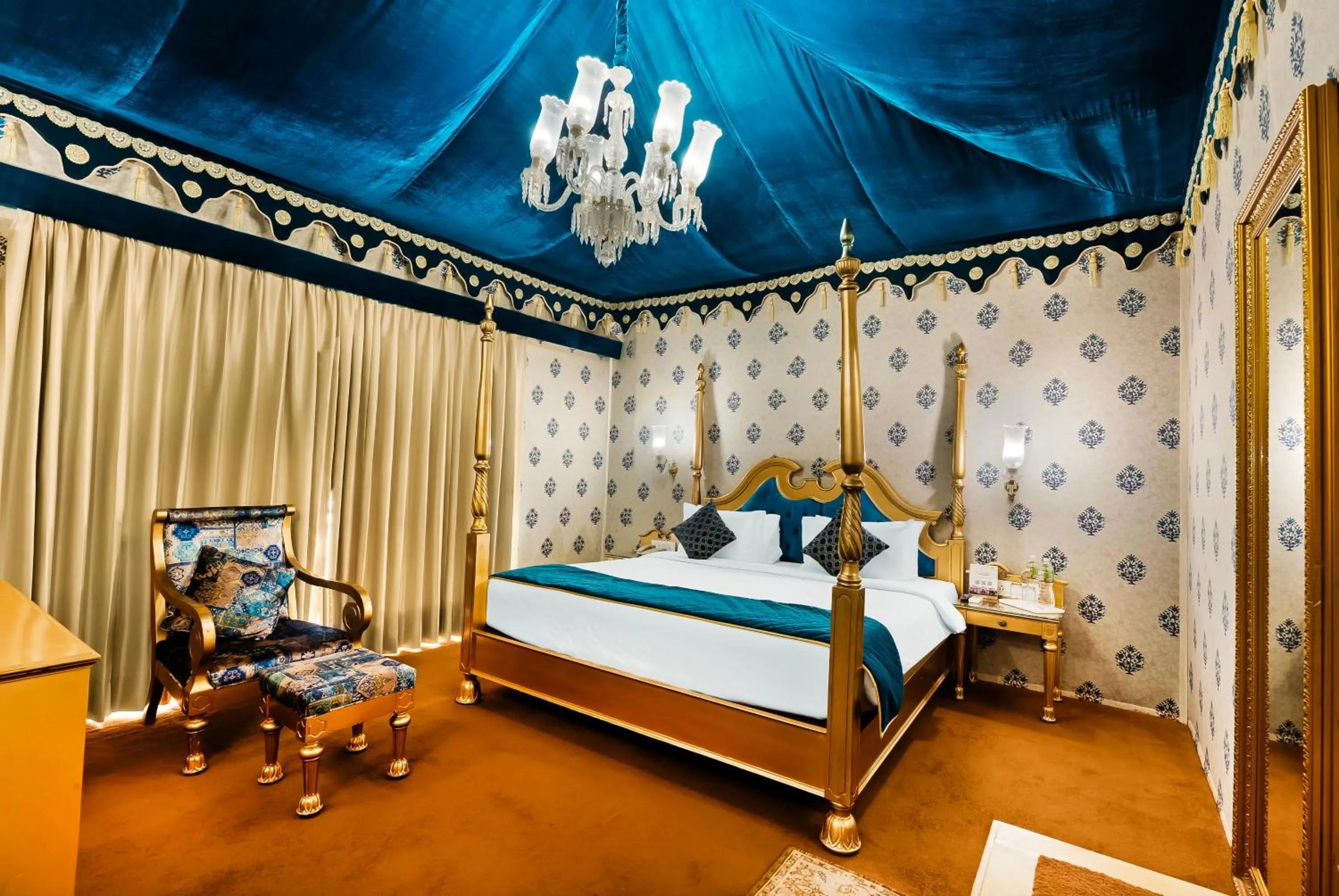 Bed in Rajasthali Resort & Spa