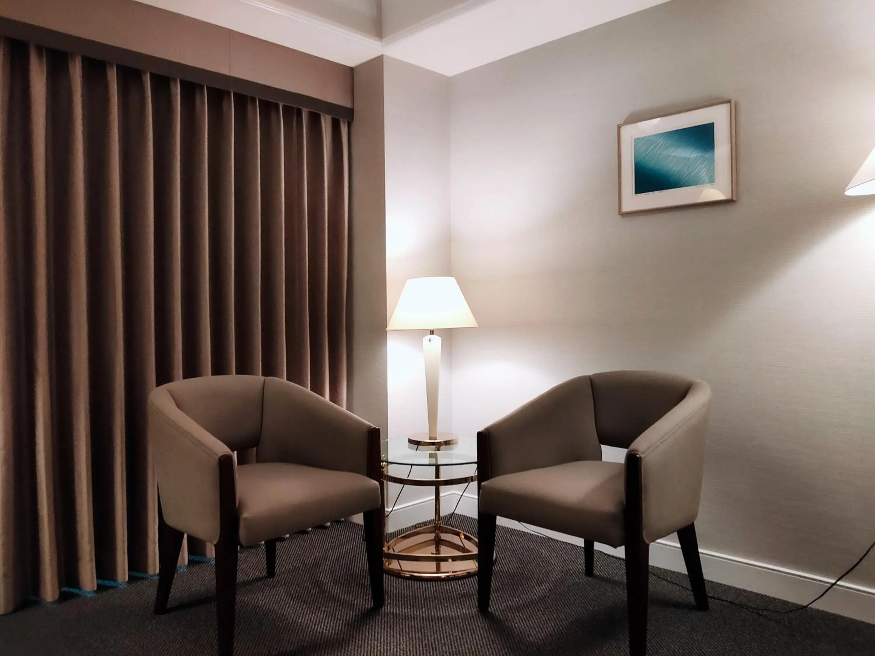 Seating area in Kurashiki Royal Art Hotel