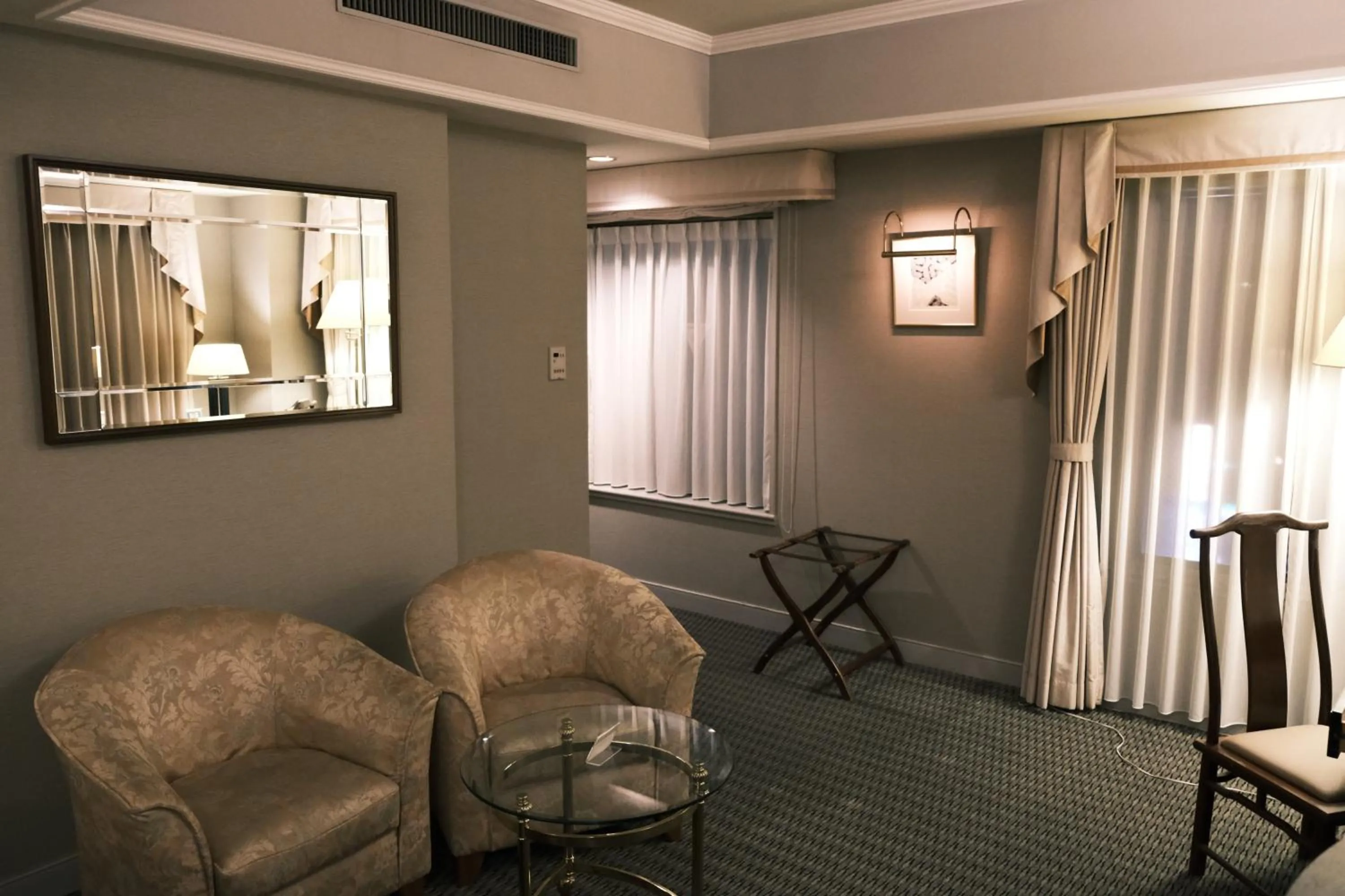 Seating area in Kurashiki Royal Art Hotel