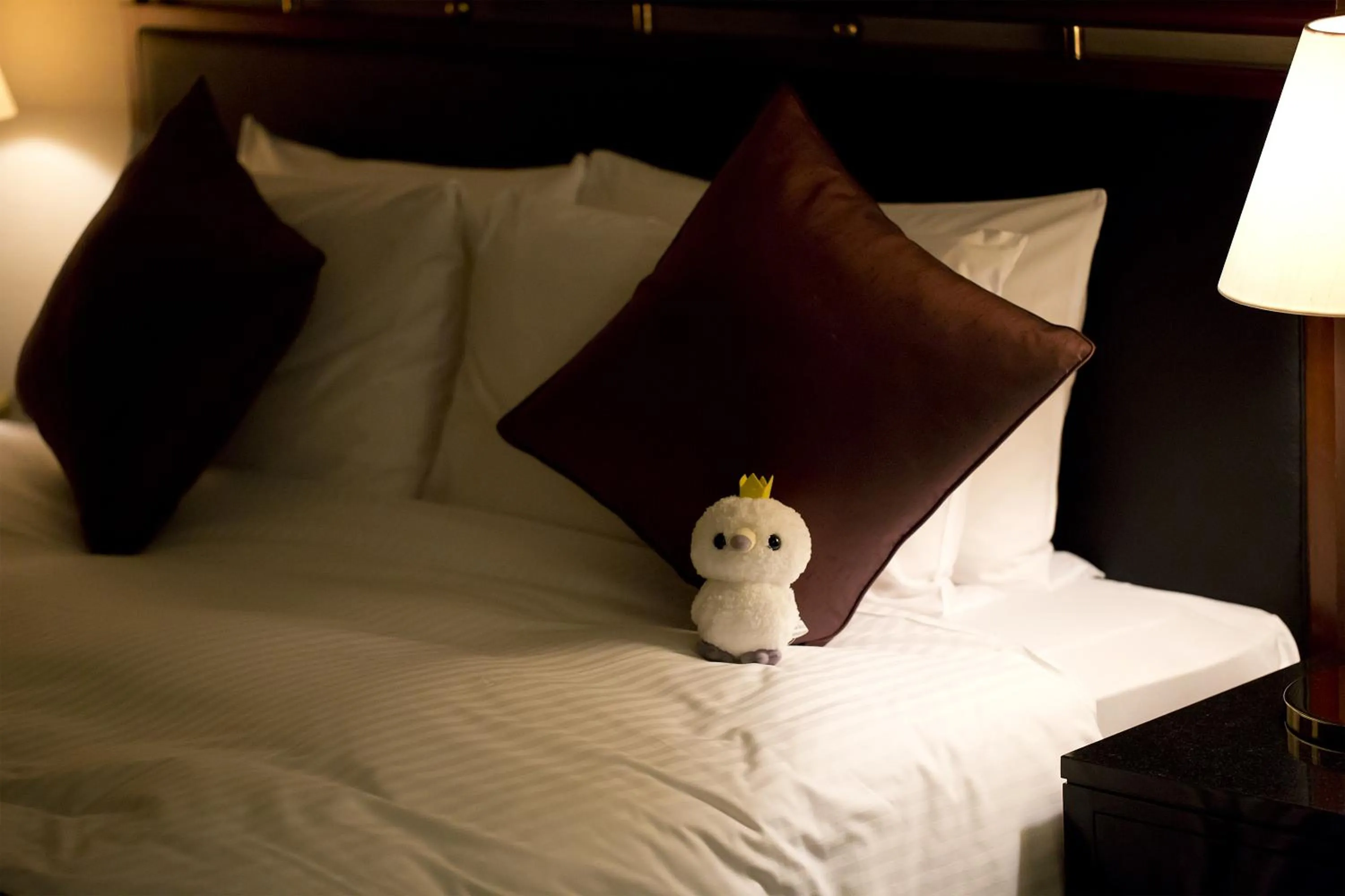 Bed in Kurashiki Royal Art Hotel