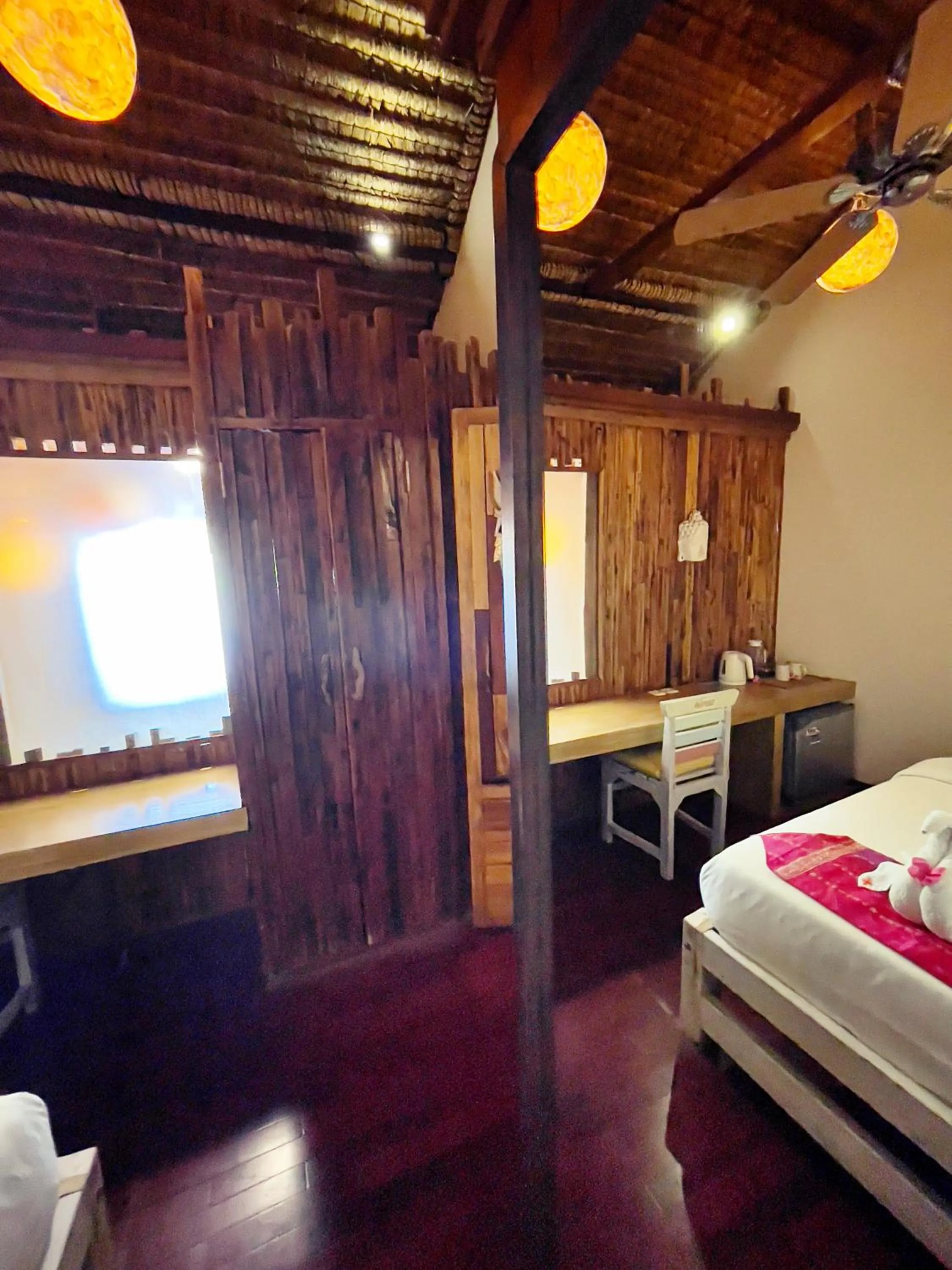 Bed in Samba Villas Beachfront View