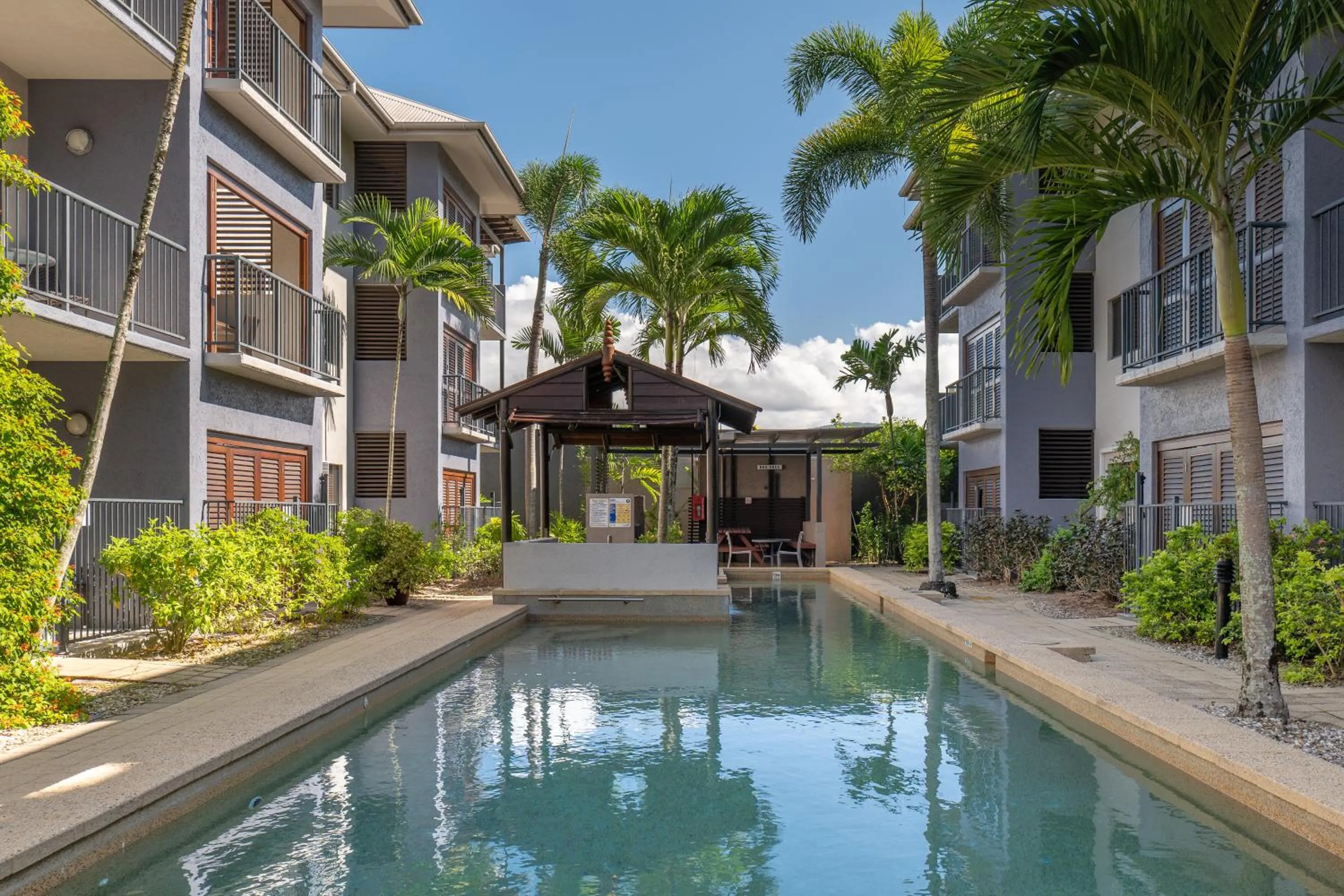 Pool view in Southern Cross Atrium Apartments