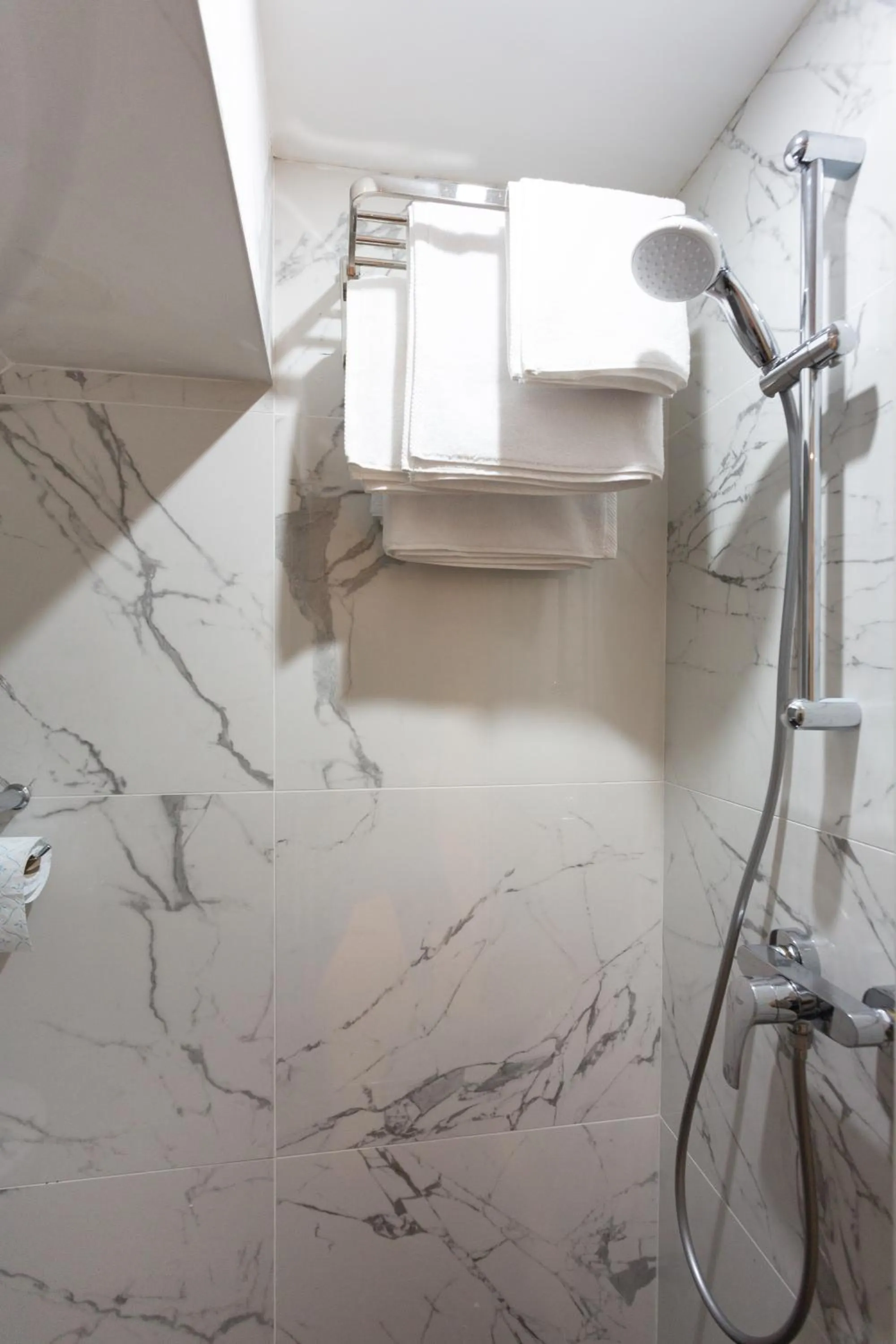 Shower in Hôtel Léonard de Vinci II