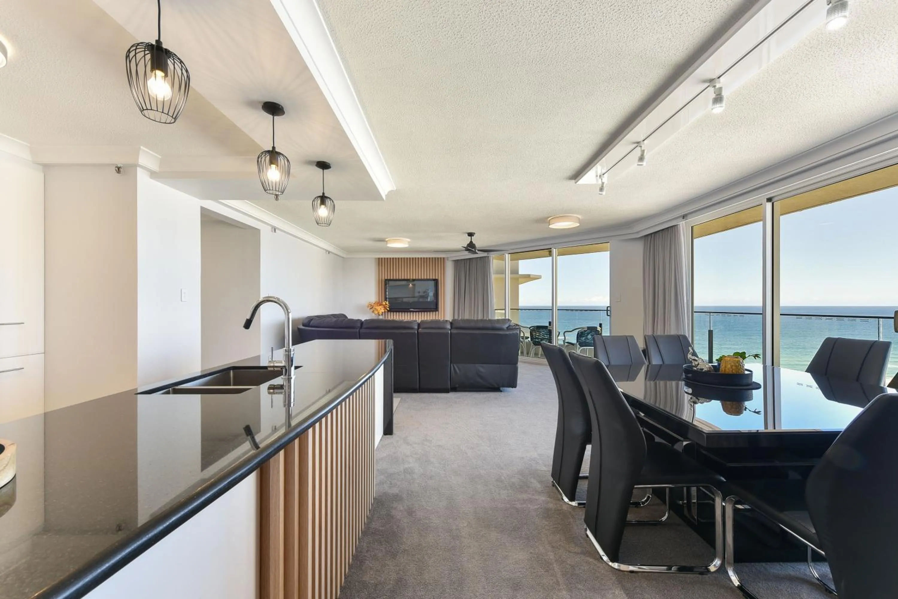 Living room in ULTIQA Beach Haven on Broadbeach