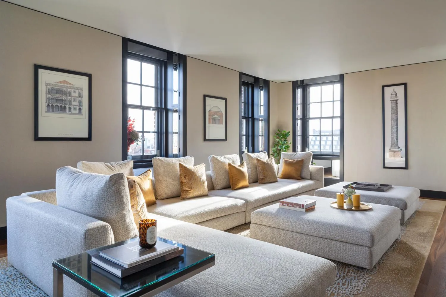 Living room in Grosvenor House Suites