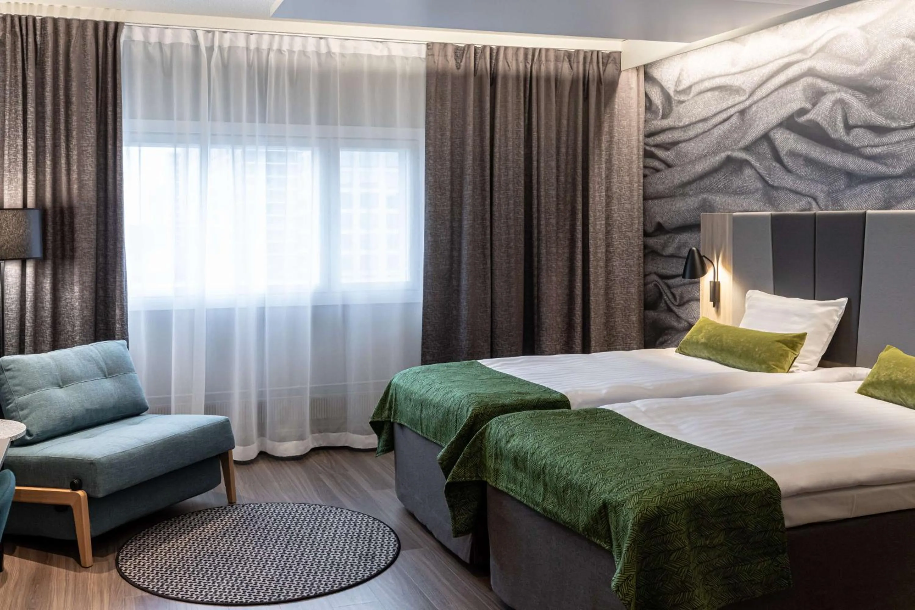 Bedroom, Bed in Scandic Pasila