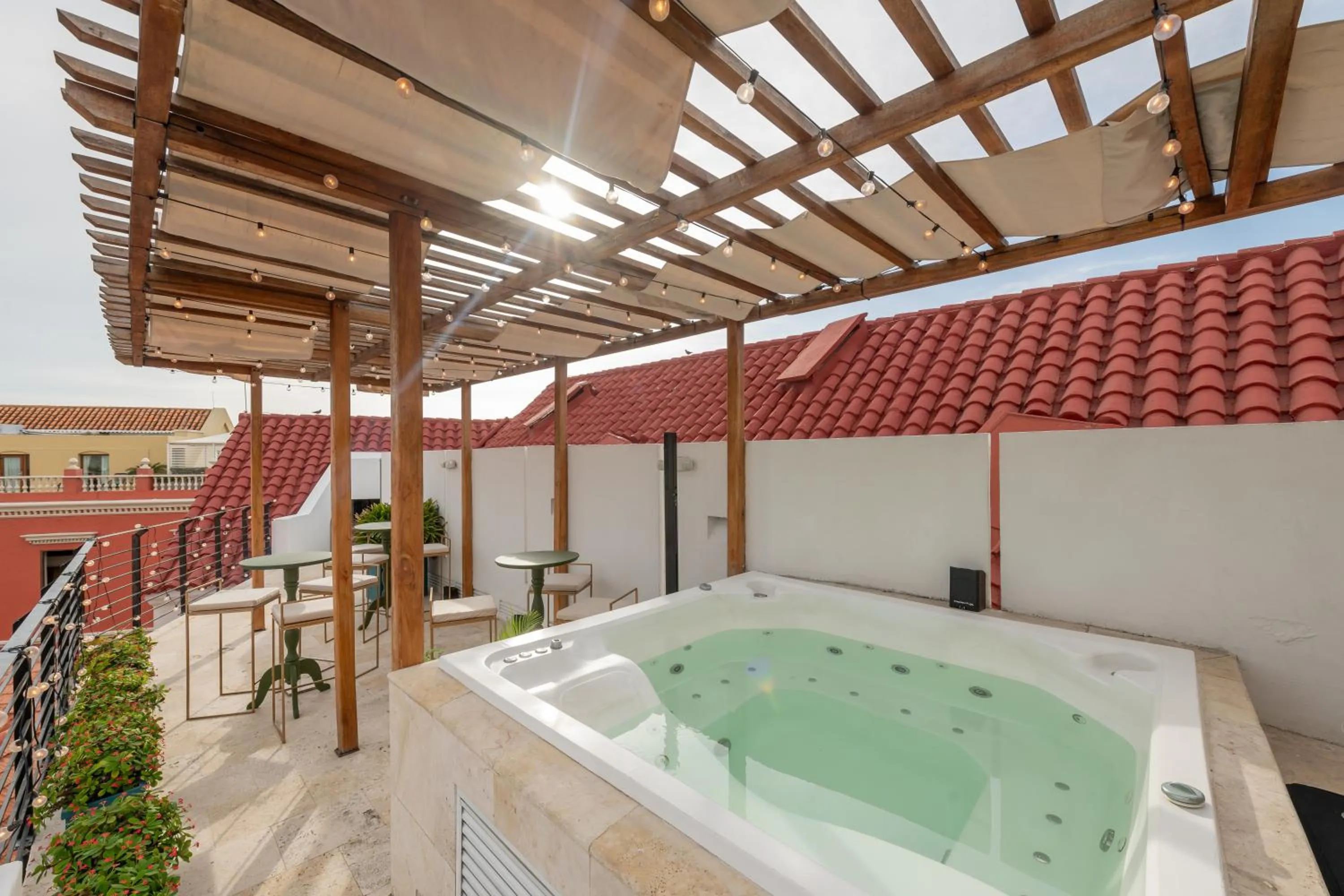 Hot Tub in Hotel Boutique Bovedas de Santa Clara By Accor