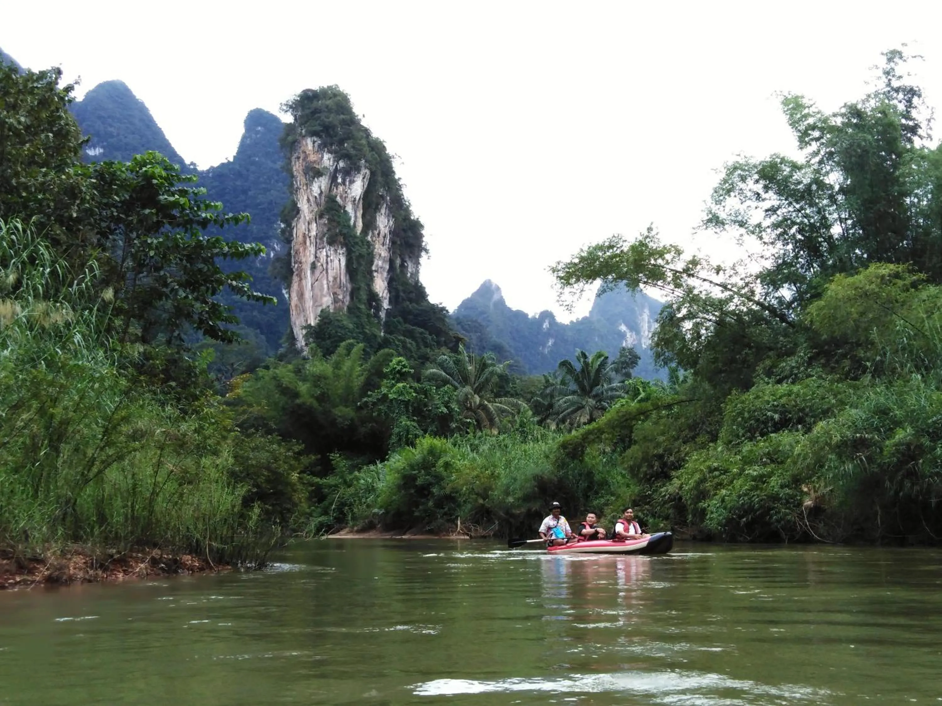 Canoeing in Khaosok River Camp