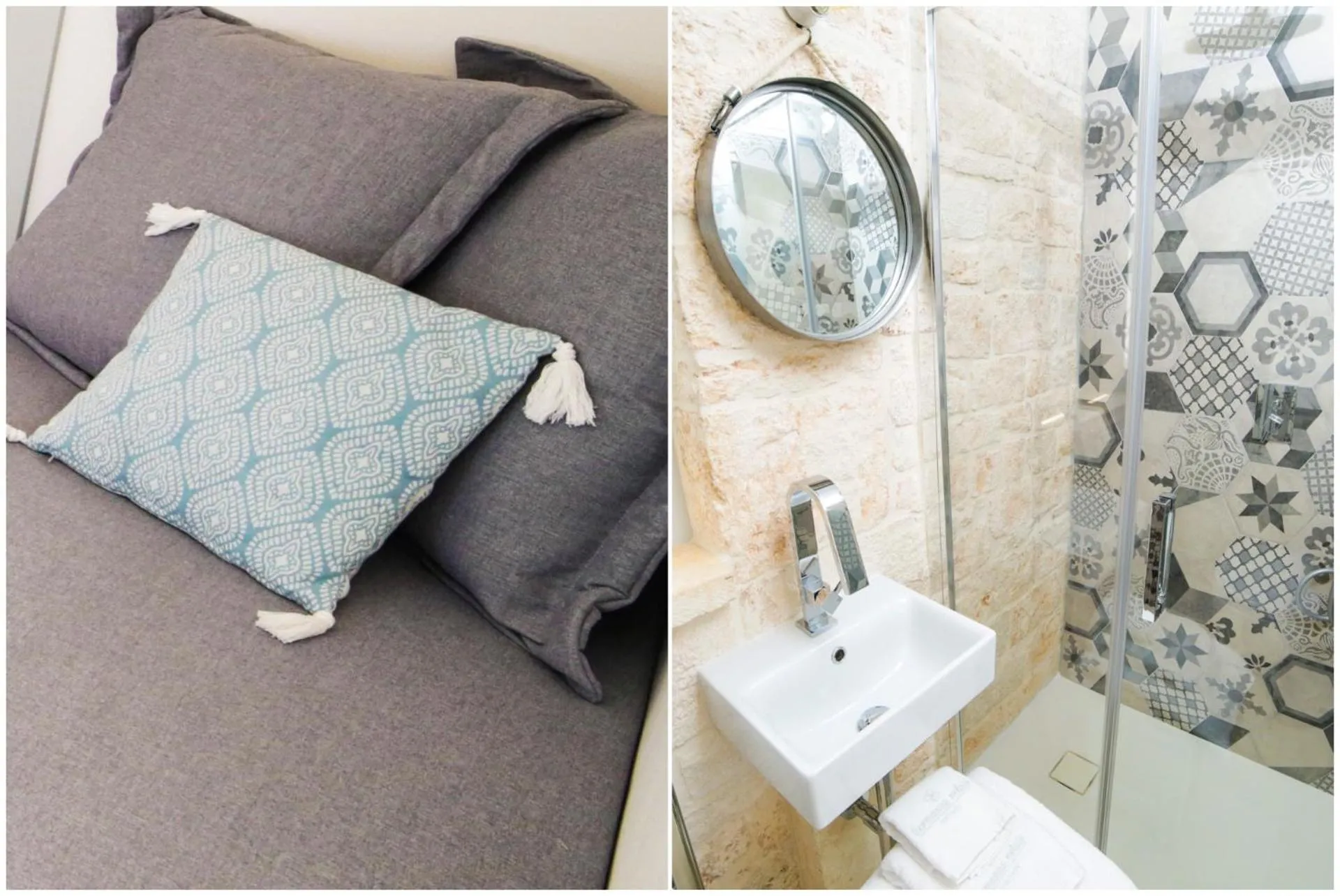 Bed in Hermanas Relais - trulli luxury
