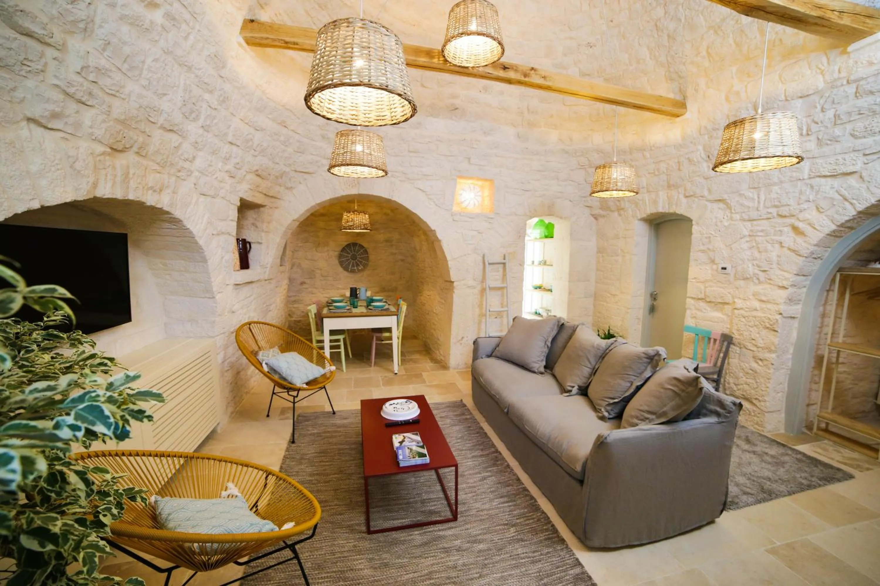 Living room in Hermanas Relais - trulli luxury
