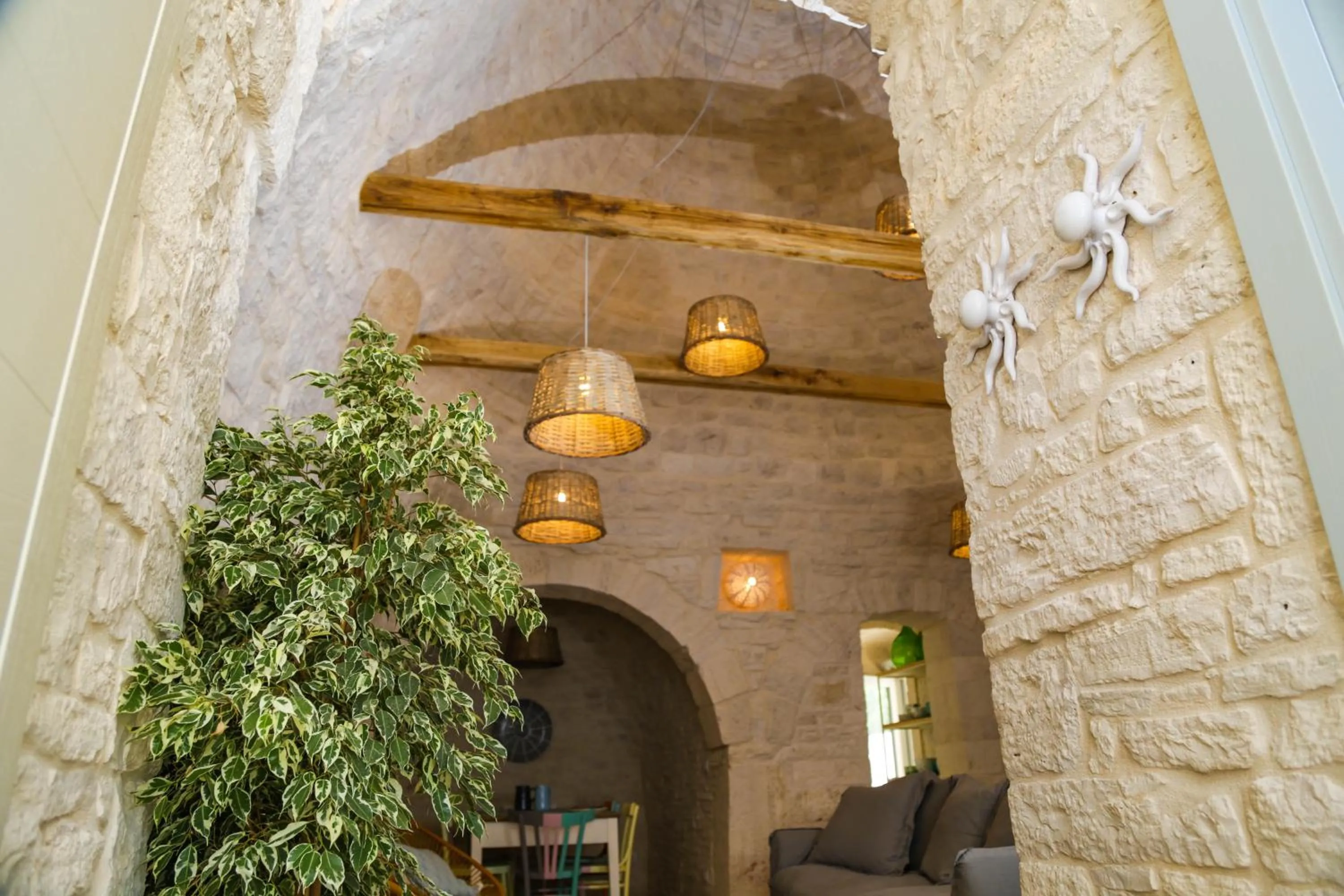 Living room in Hermanas Relais - trulli luxury