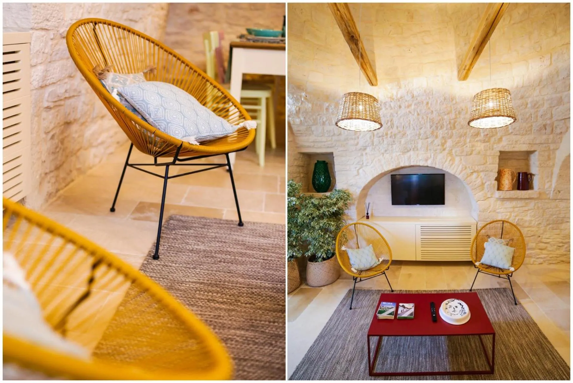 Communal lounge/ TV room in Hermanas Relais - trulli luxury