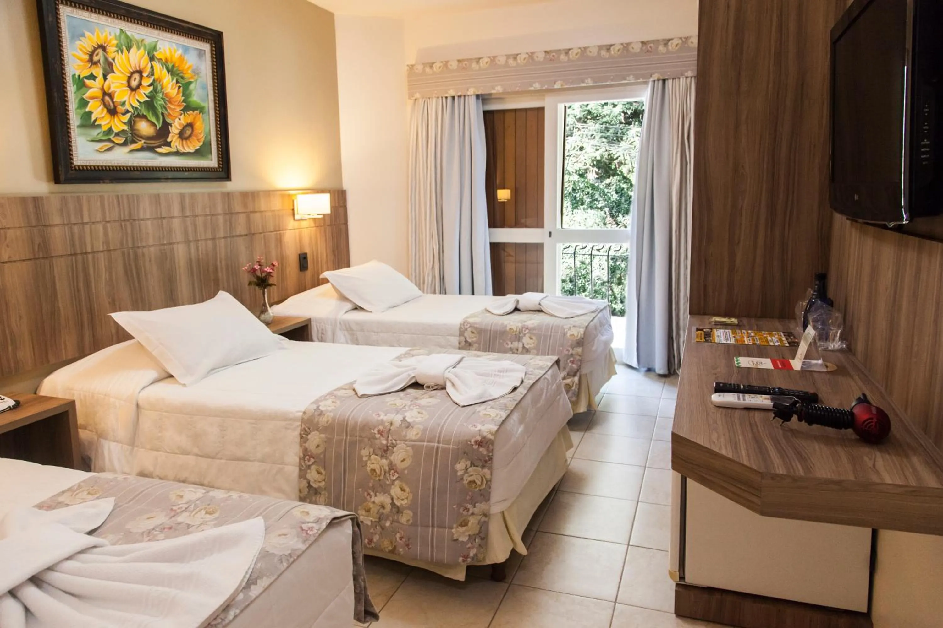 Bed in Pousada Águia Branca