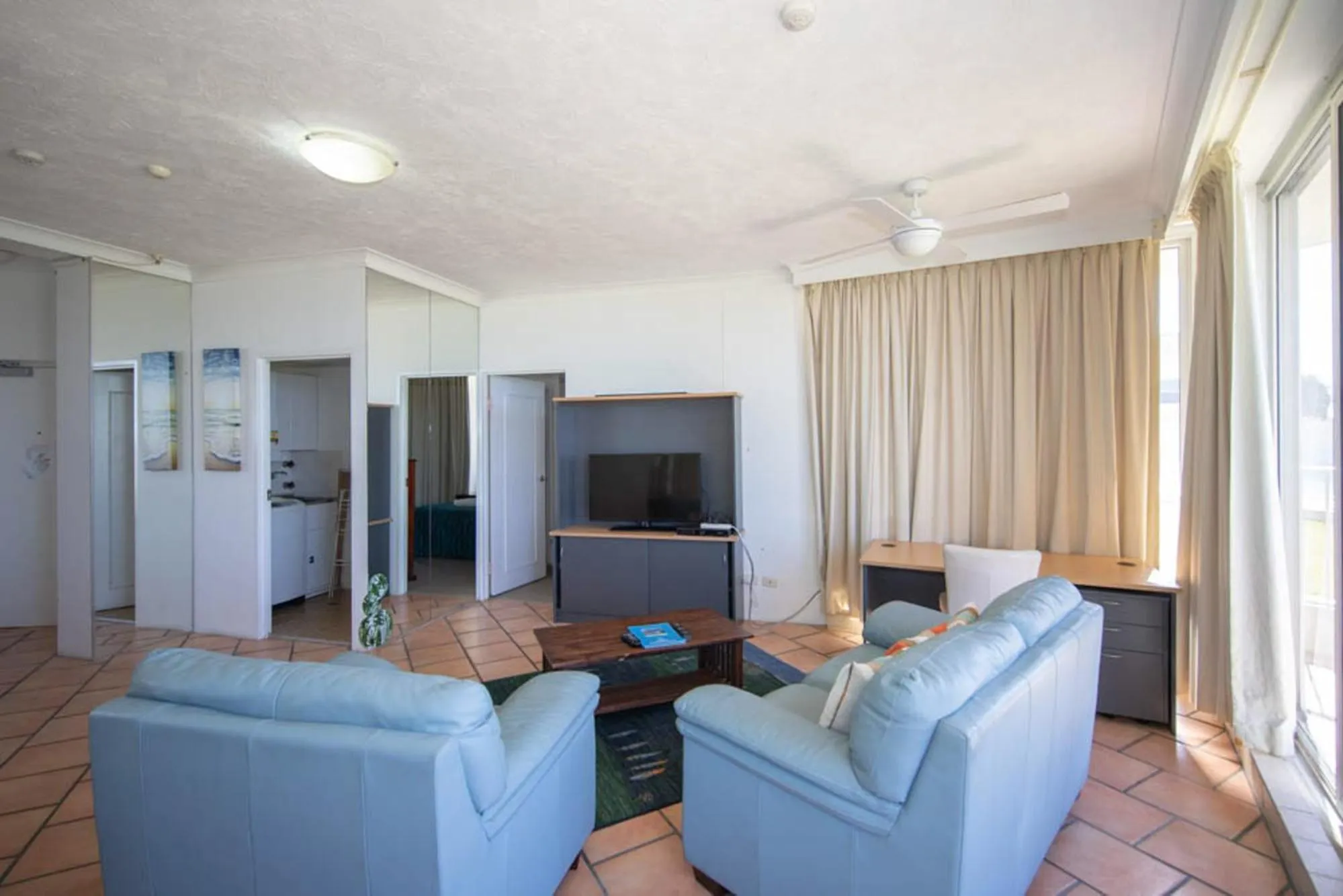 Living room in Beachside Tower Apartments