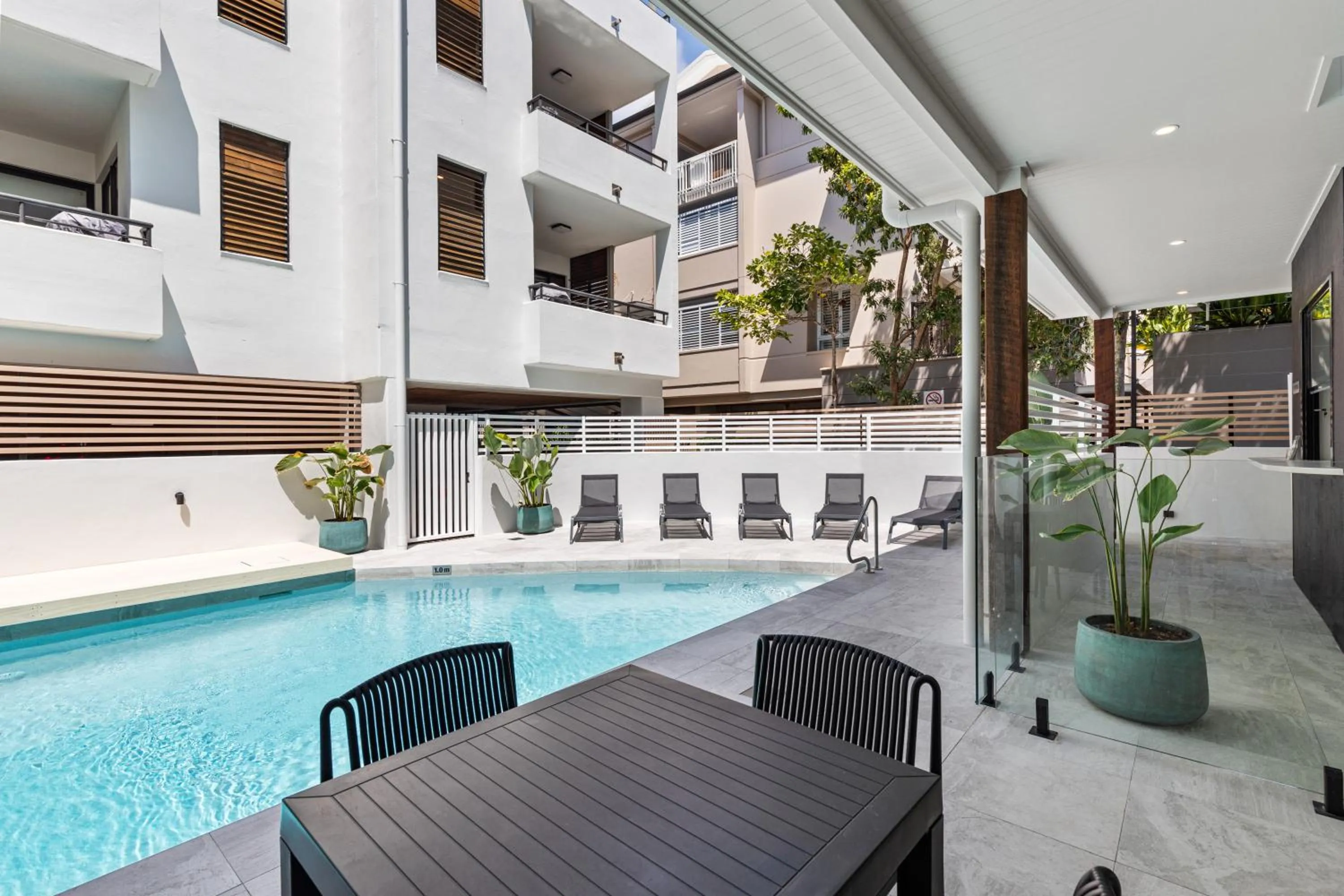 Pool view in Bella Casa Noosa