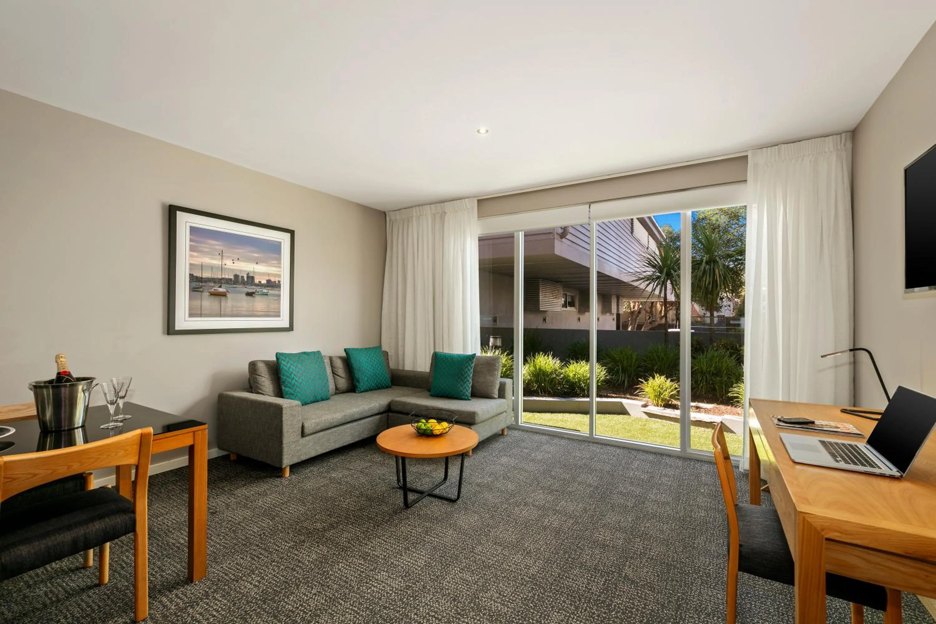 Living room in Quest Brighton on the Bay