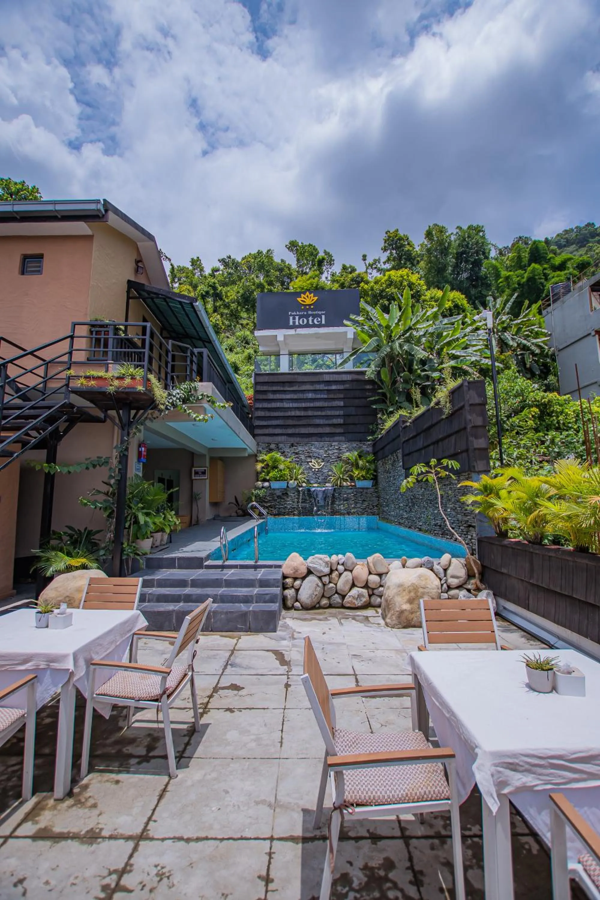Swimming pool in Pokhara Boutique Hotel