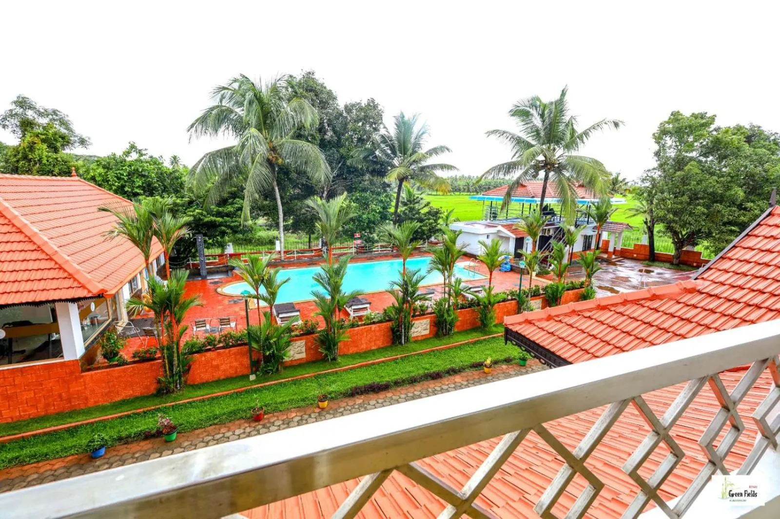 Pool view in Green Fields Kumarakom