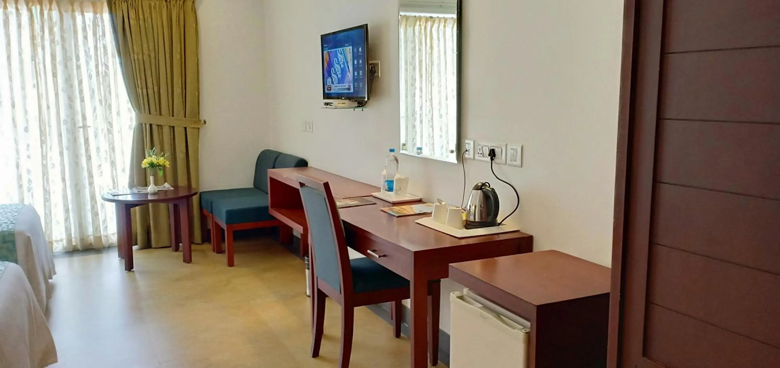 Seating area in Green Fields Kumarakom