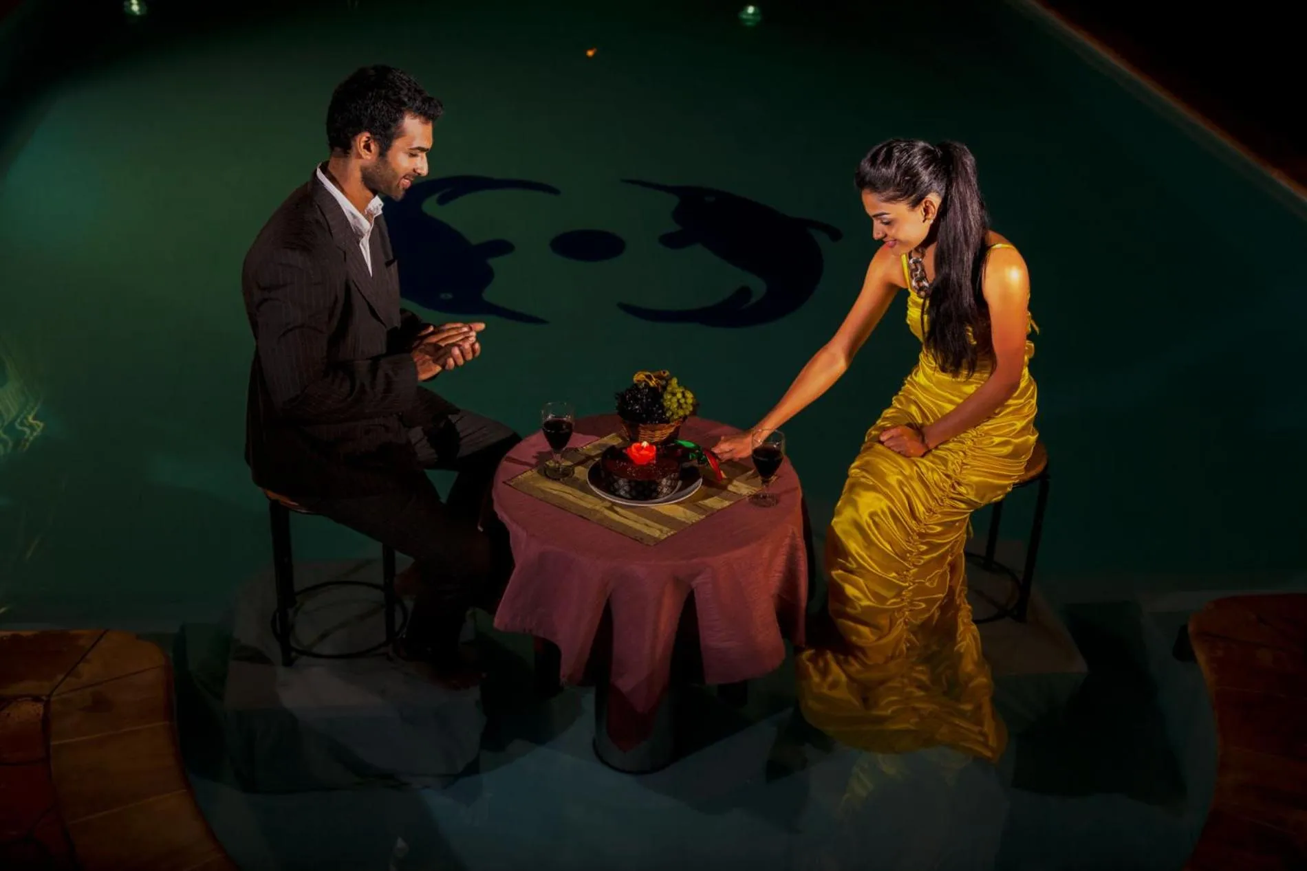 Pool view in Green Fields Kumarakom