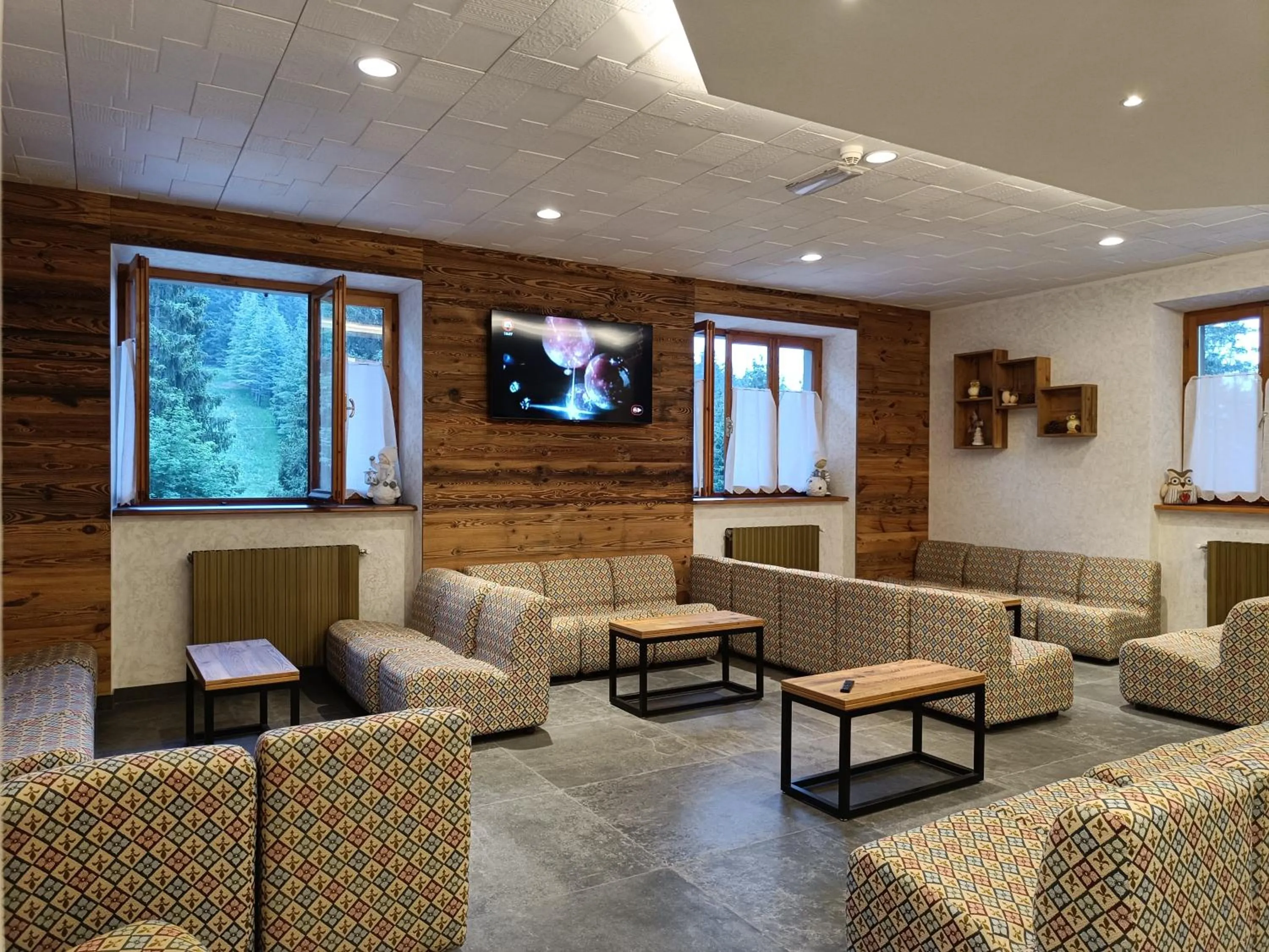 Communal lounge/ TV room in Albergo Ristorante Scanapà