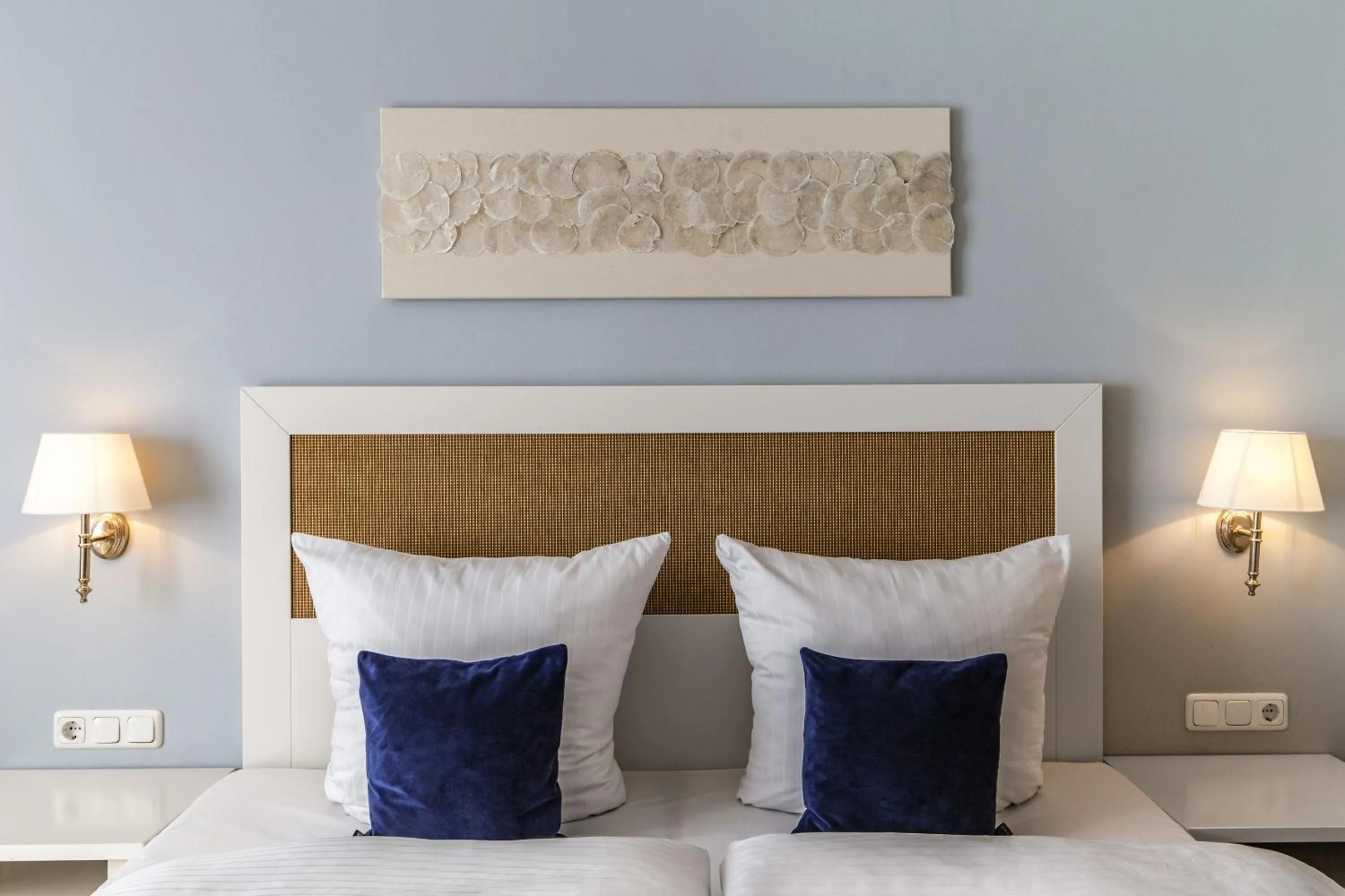 Bedroom, Bed in Mein Strandhaus - Hotel, Restaurant & Schwimmbad