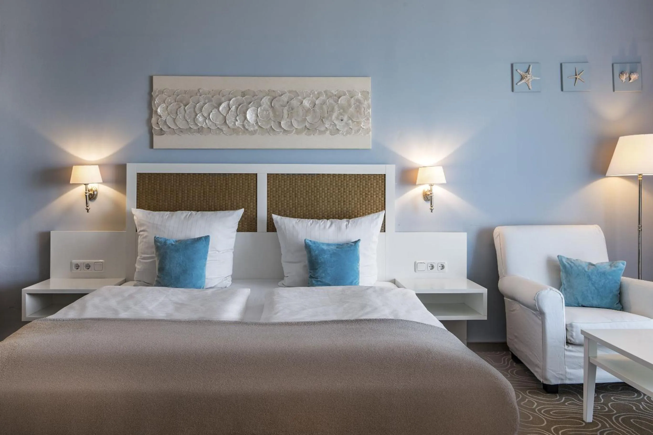 Bed in Mein Strandhaus - Hotel, Restaurant & Schwimmbad