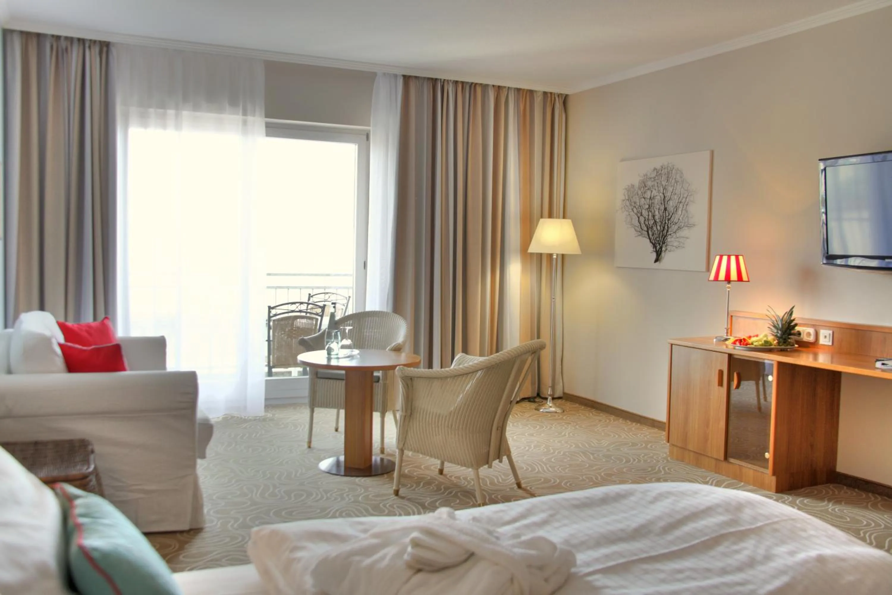 Photo of the whole room, Bed in Mein Strandhaus - Hotel, Restaurant & Schwimmbad