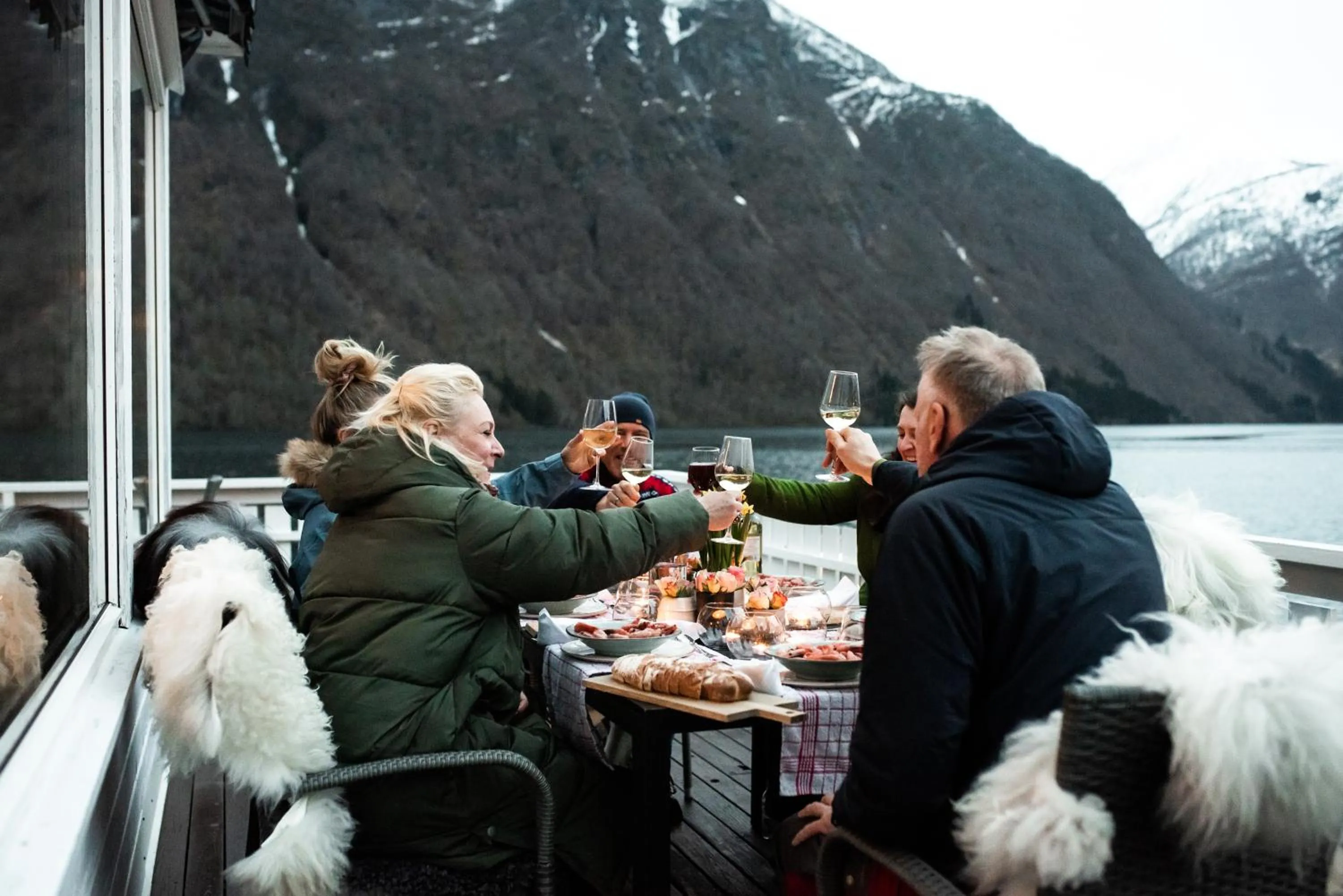 Balcony/Terrace in Fjærland Fjordstove Hotell - Huseby Hotelldrift AS